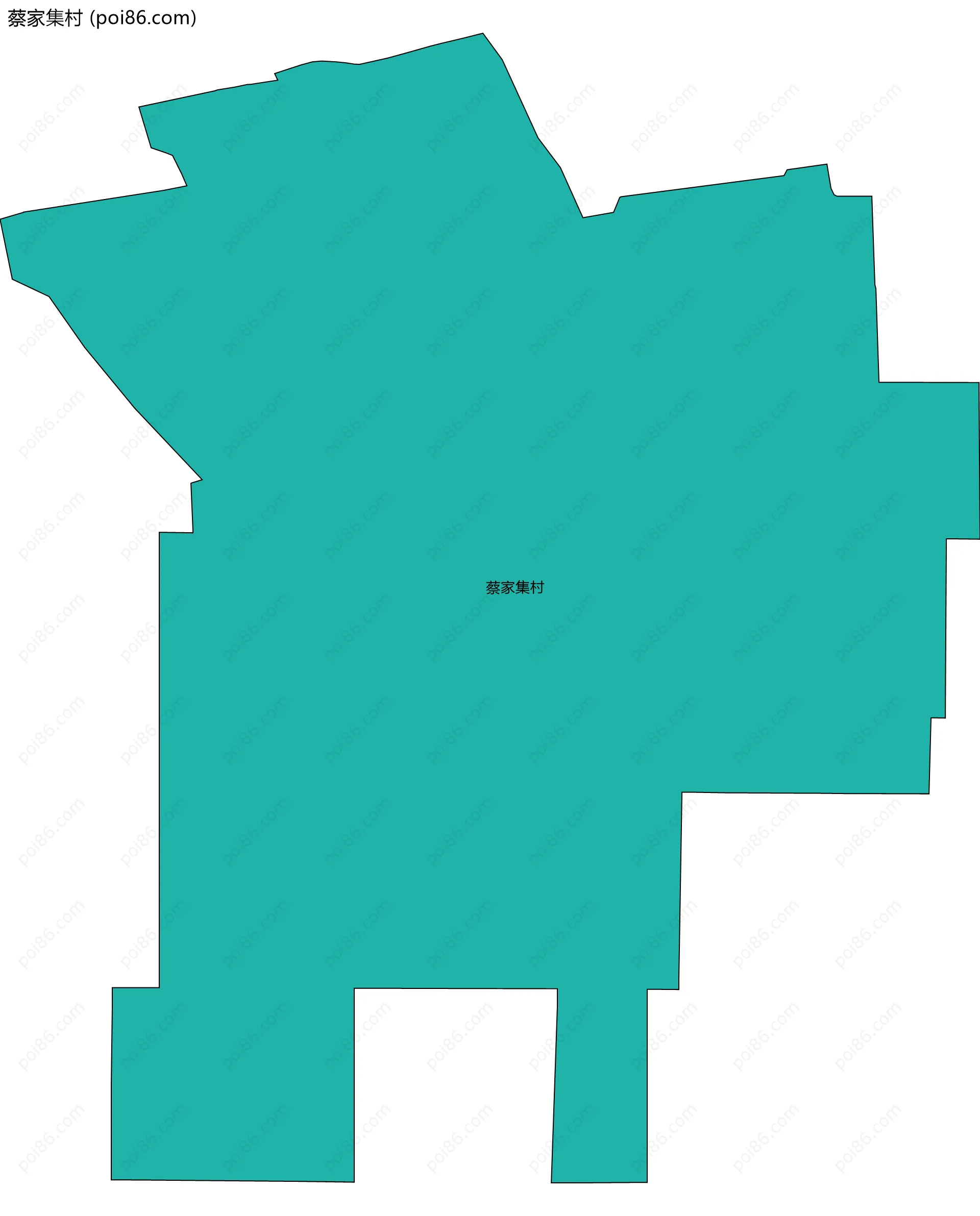 蔡家集村边界地图