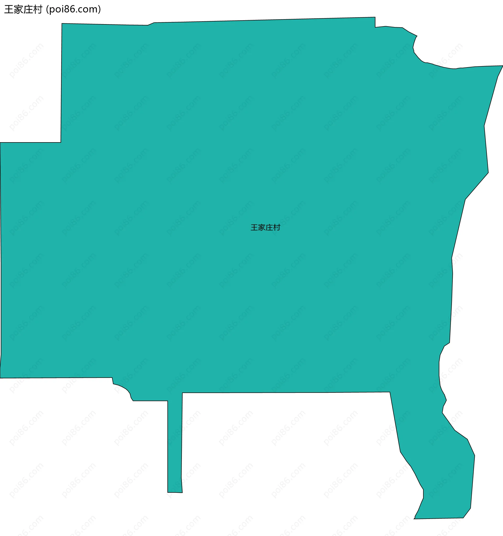 王家庄村边界地图