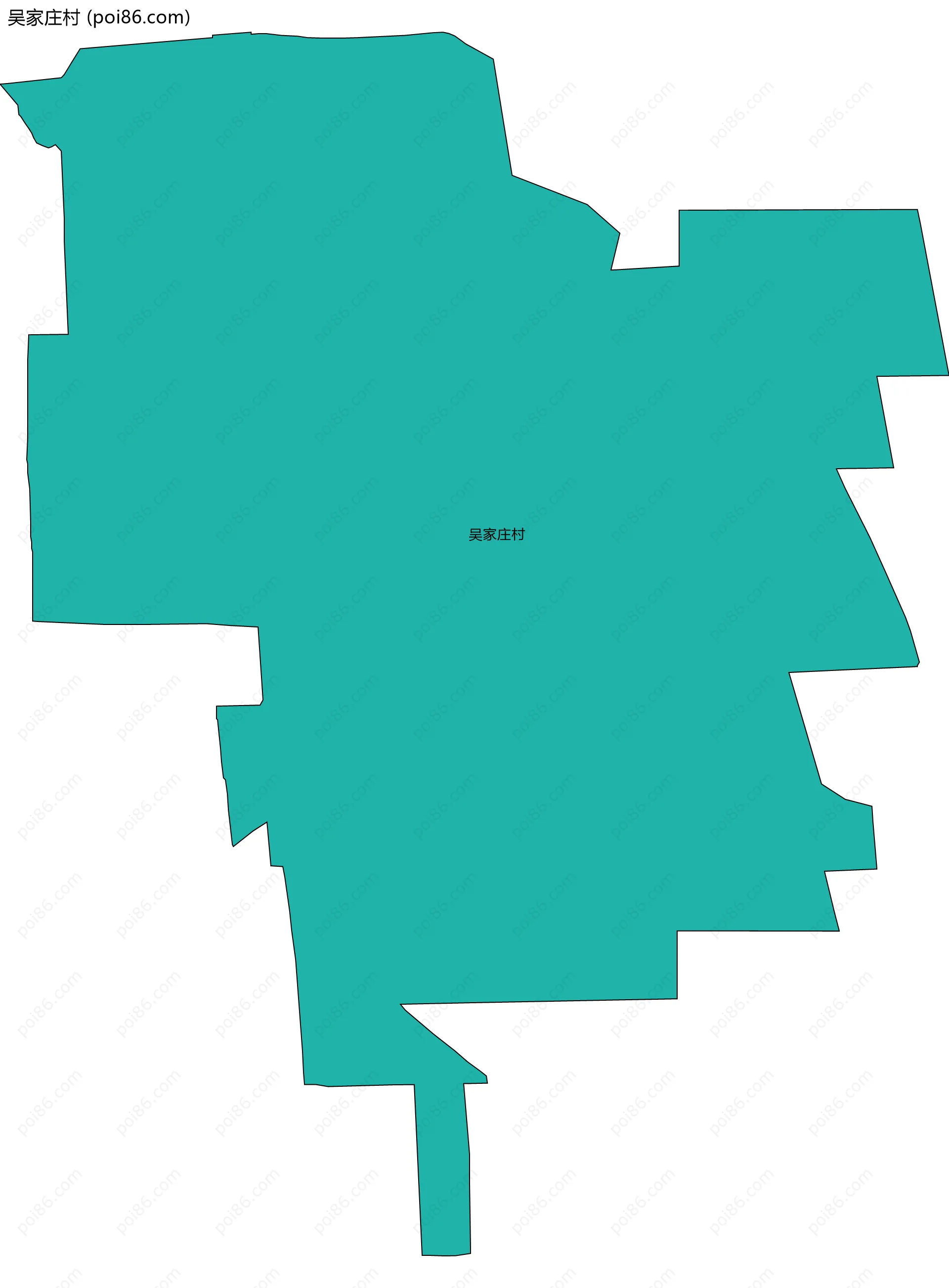 吴家庄村边界地图