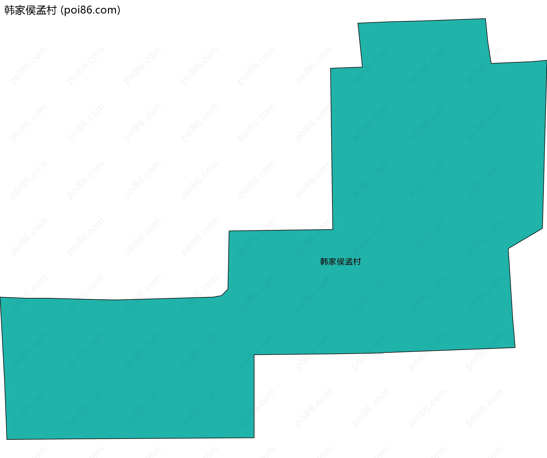 韩家侯孟村边界地图