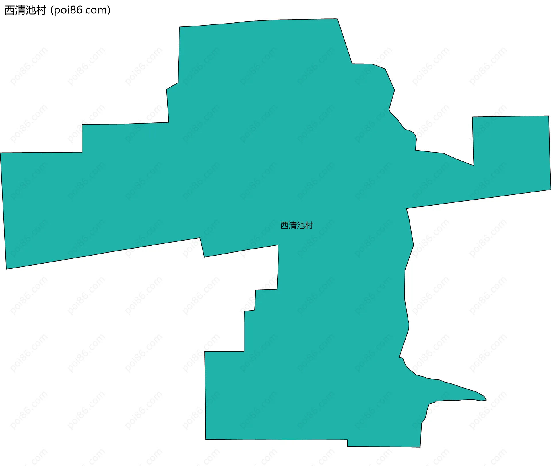 西清池村边界地图