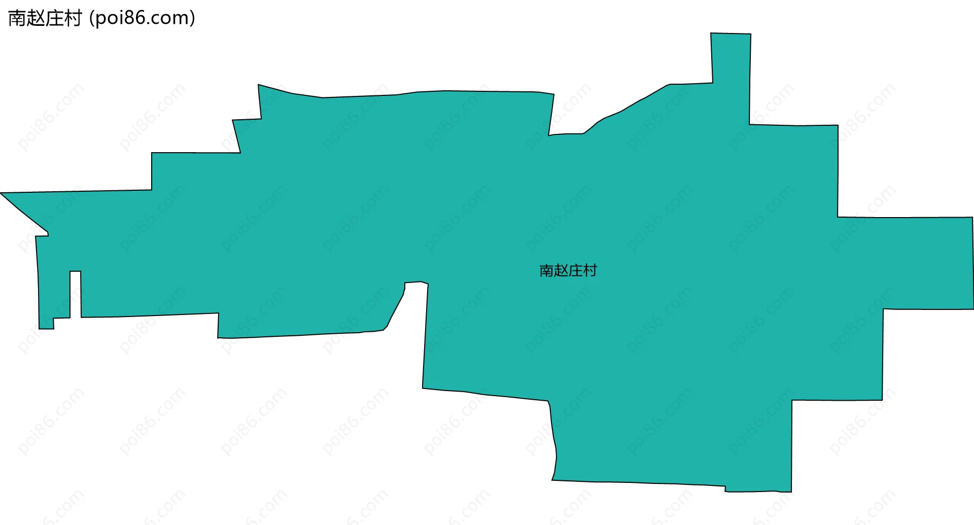 南赵庄村边界地图