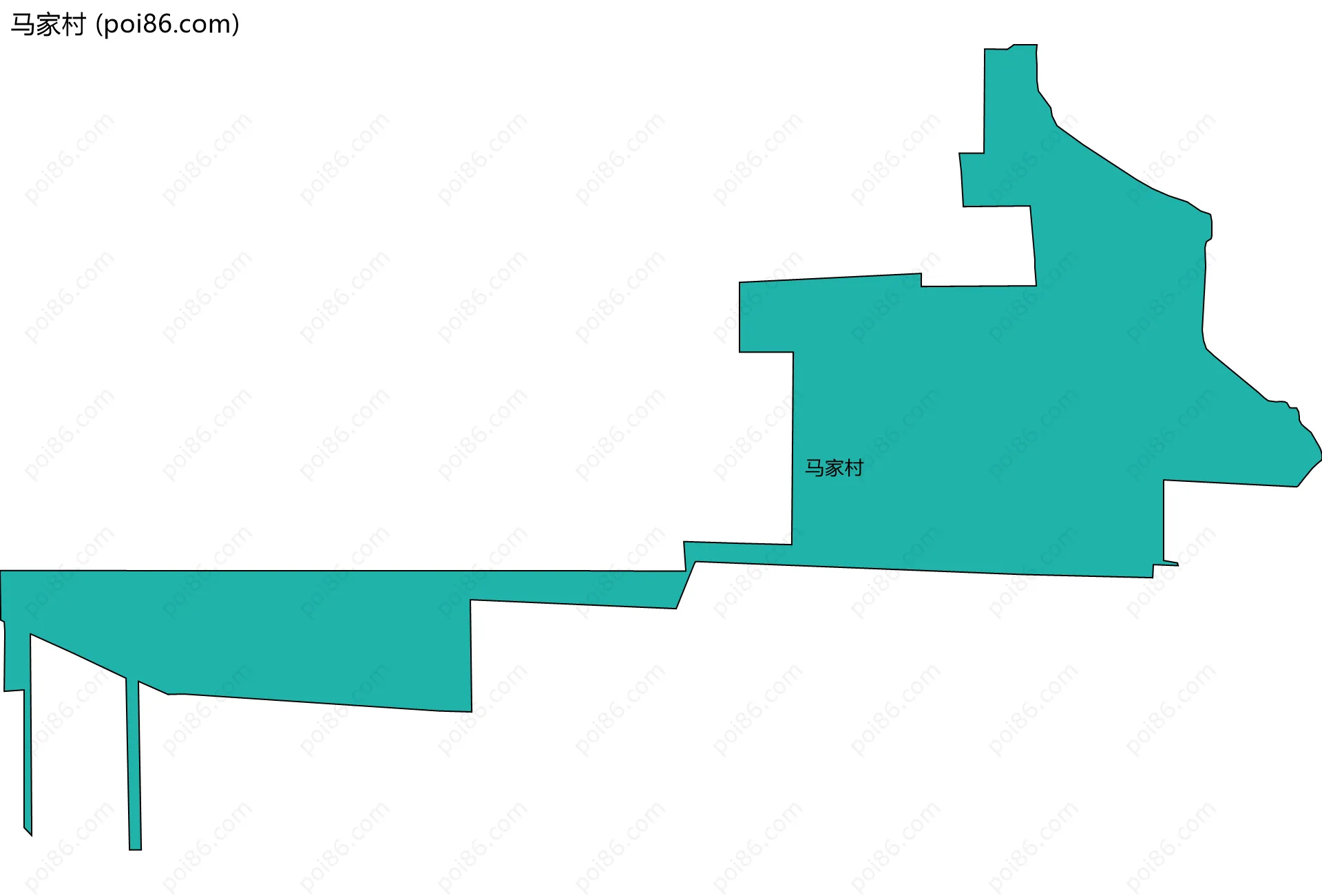马家村边界地图