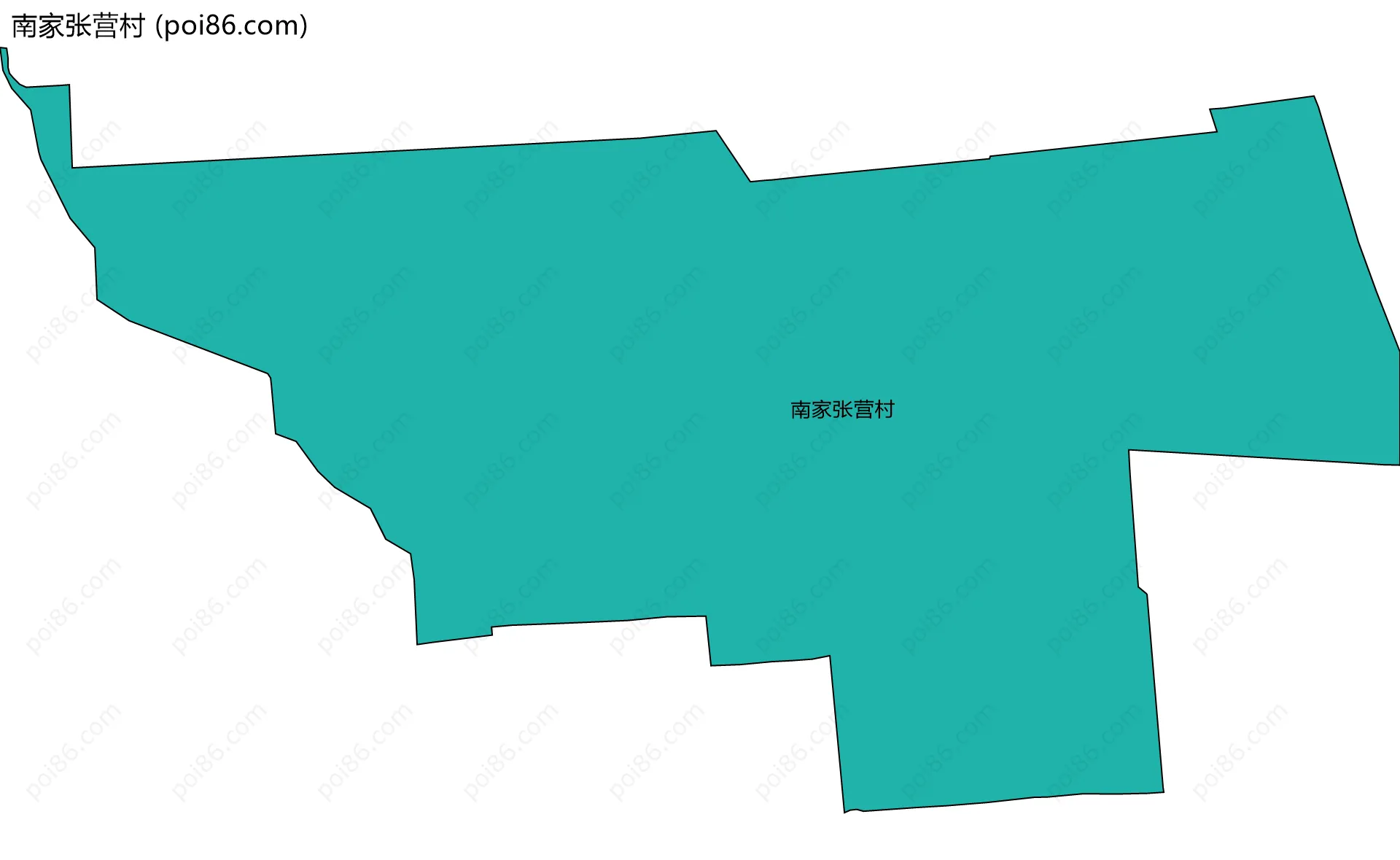 南家张营村边界地图