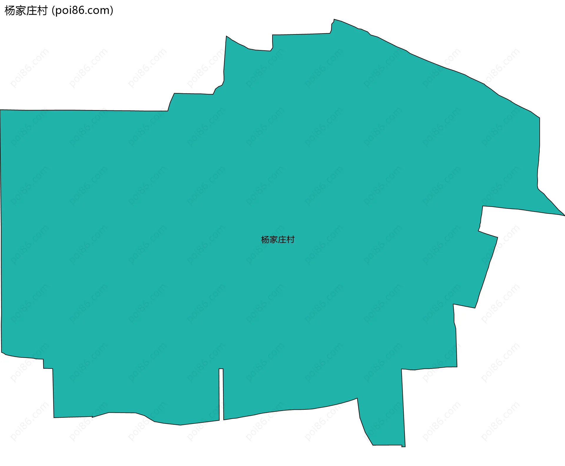 杨家庄村边界地图