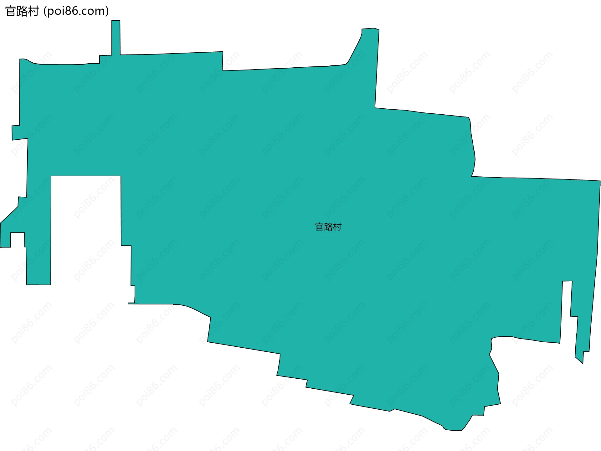 官路村边界地图