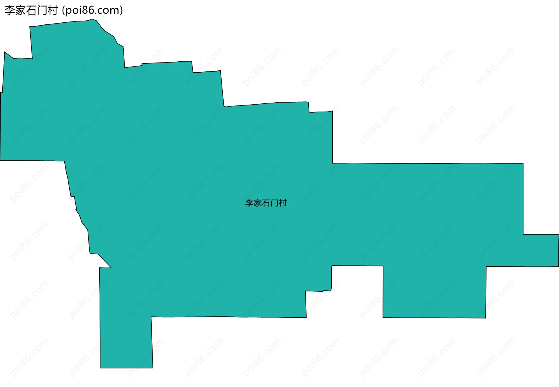 李家石门村边界地图
