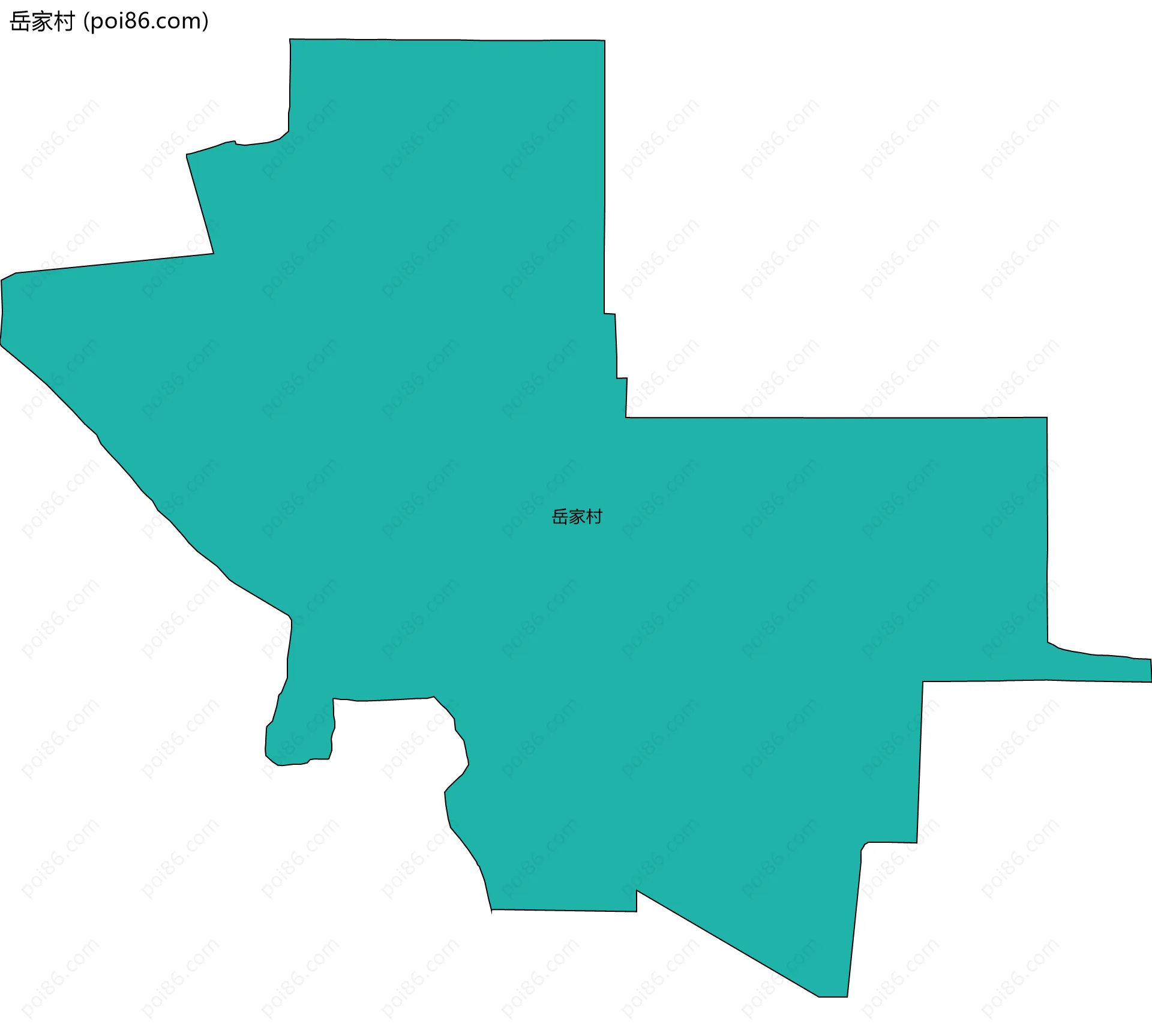 岳家村边界地图