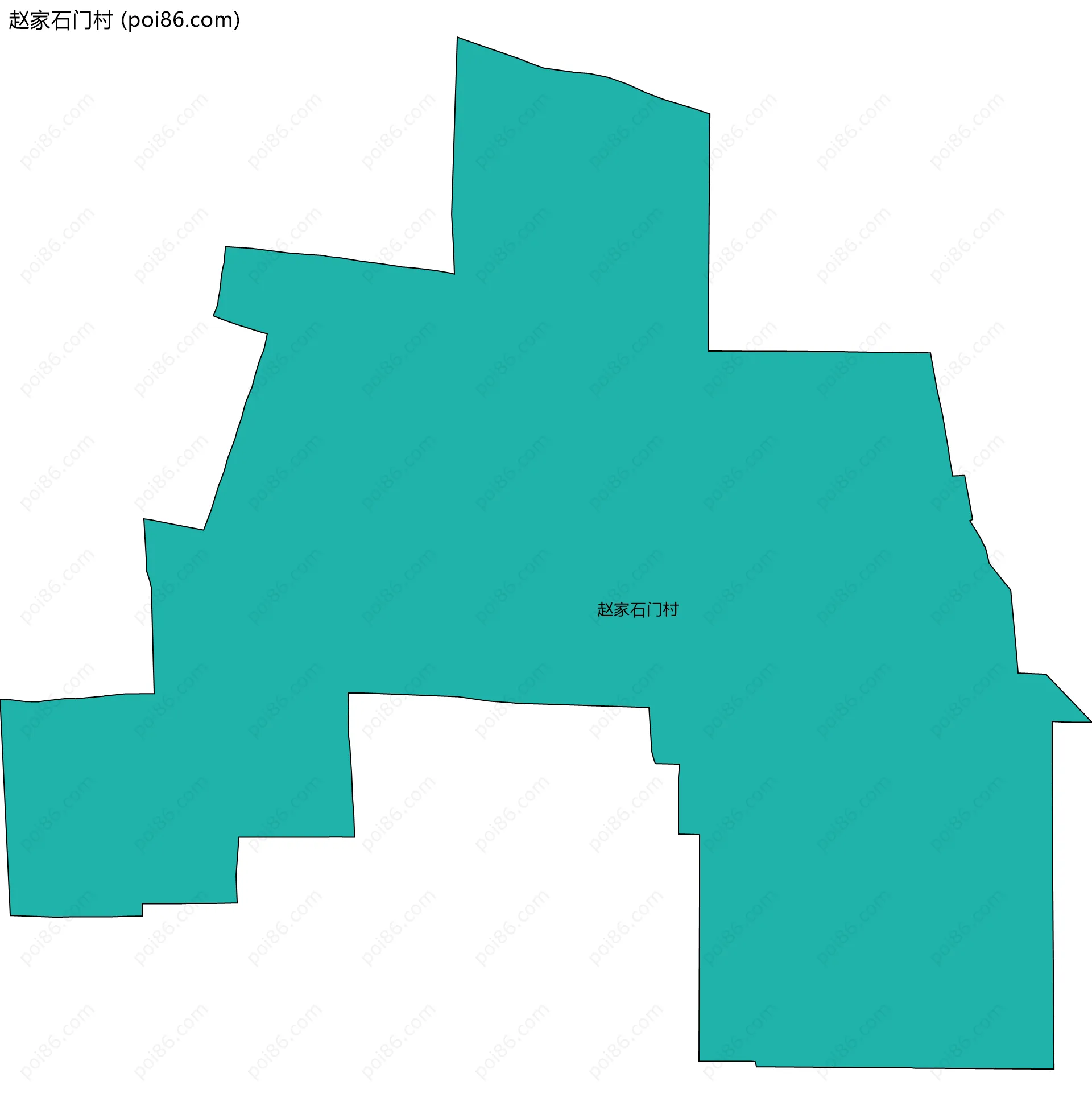 赵家石门村边界地图