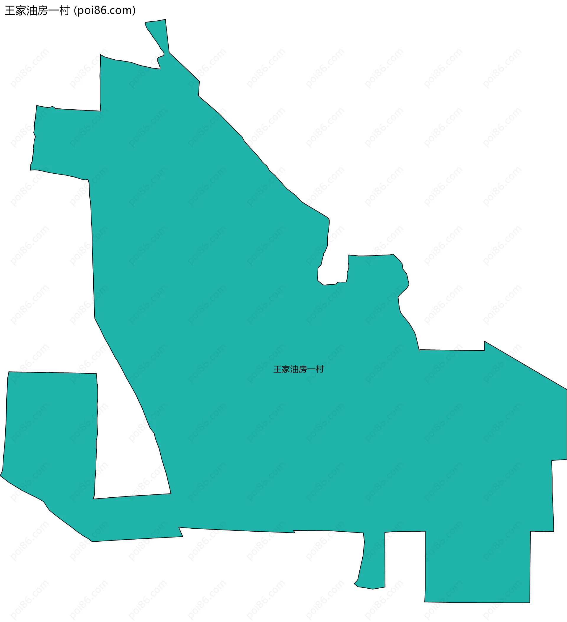 王家油房一村边界地图