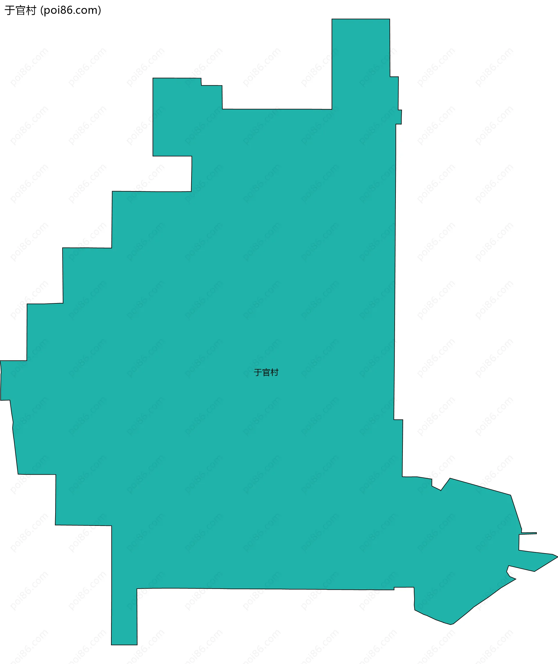 于官村边界地图
