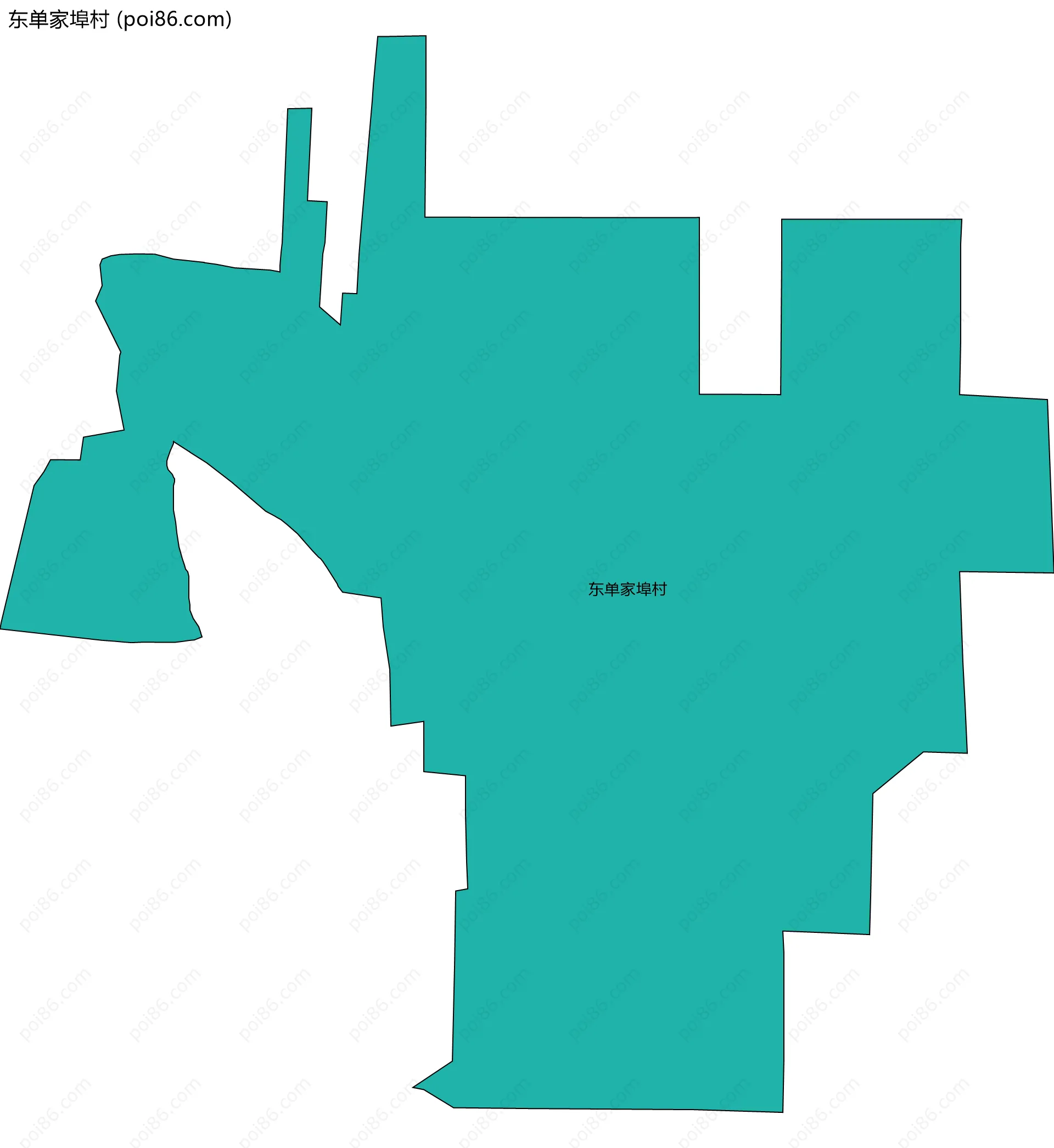 东单家埠村边界地图