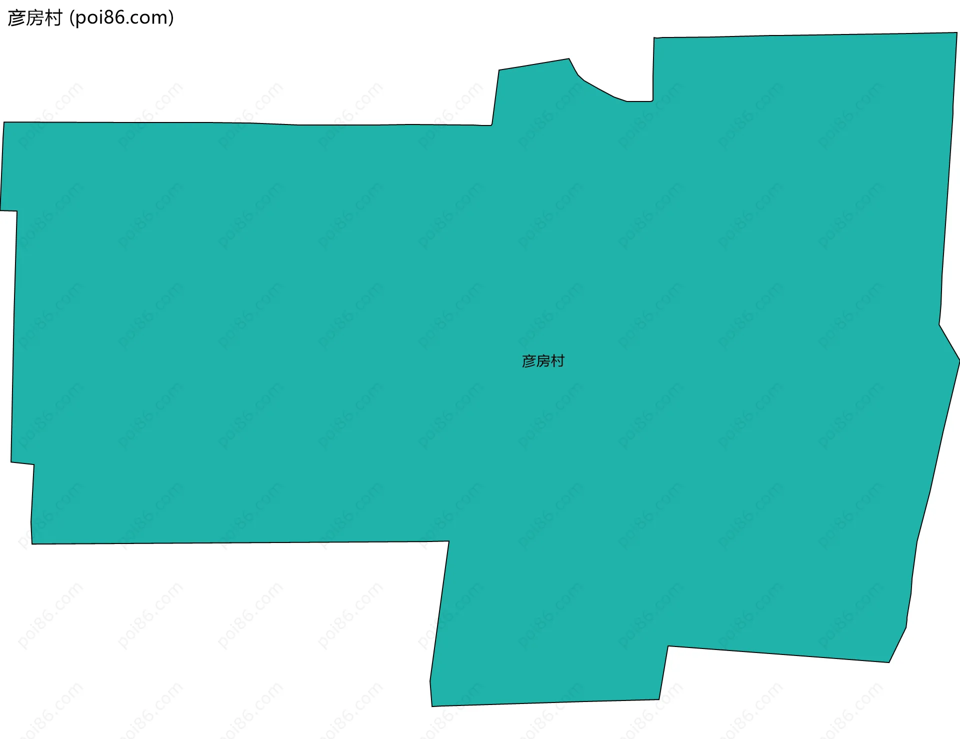 彦房村边界地图