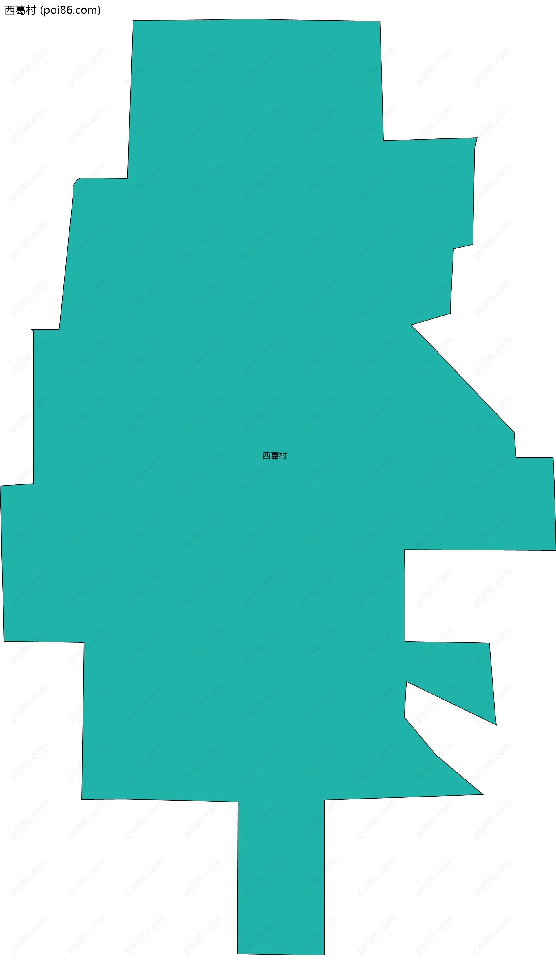 西葛村边界地图