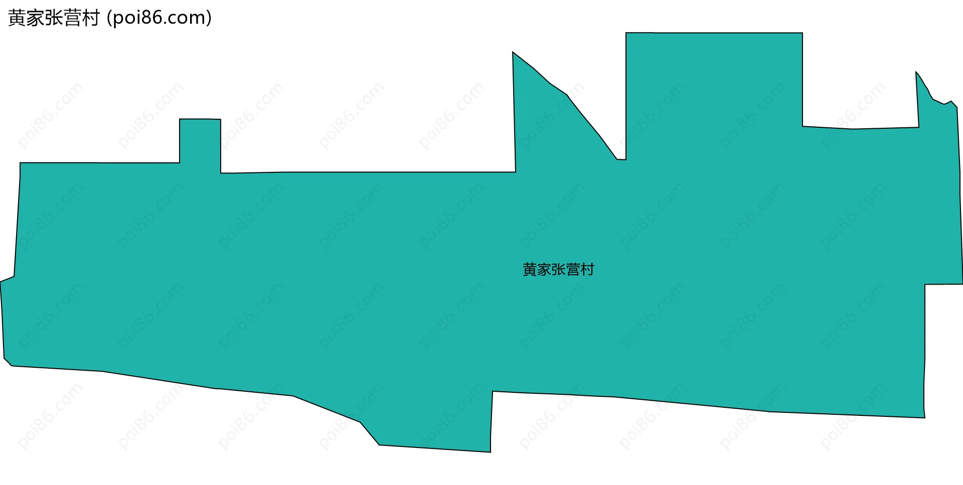 黄家张营村边界地图