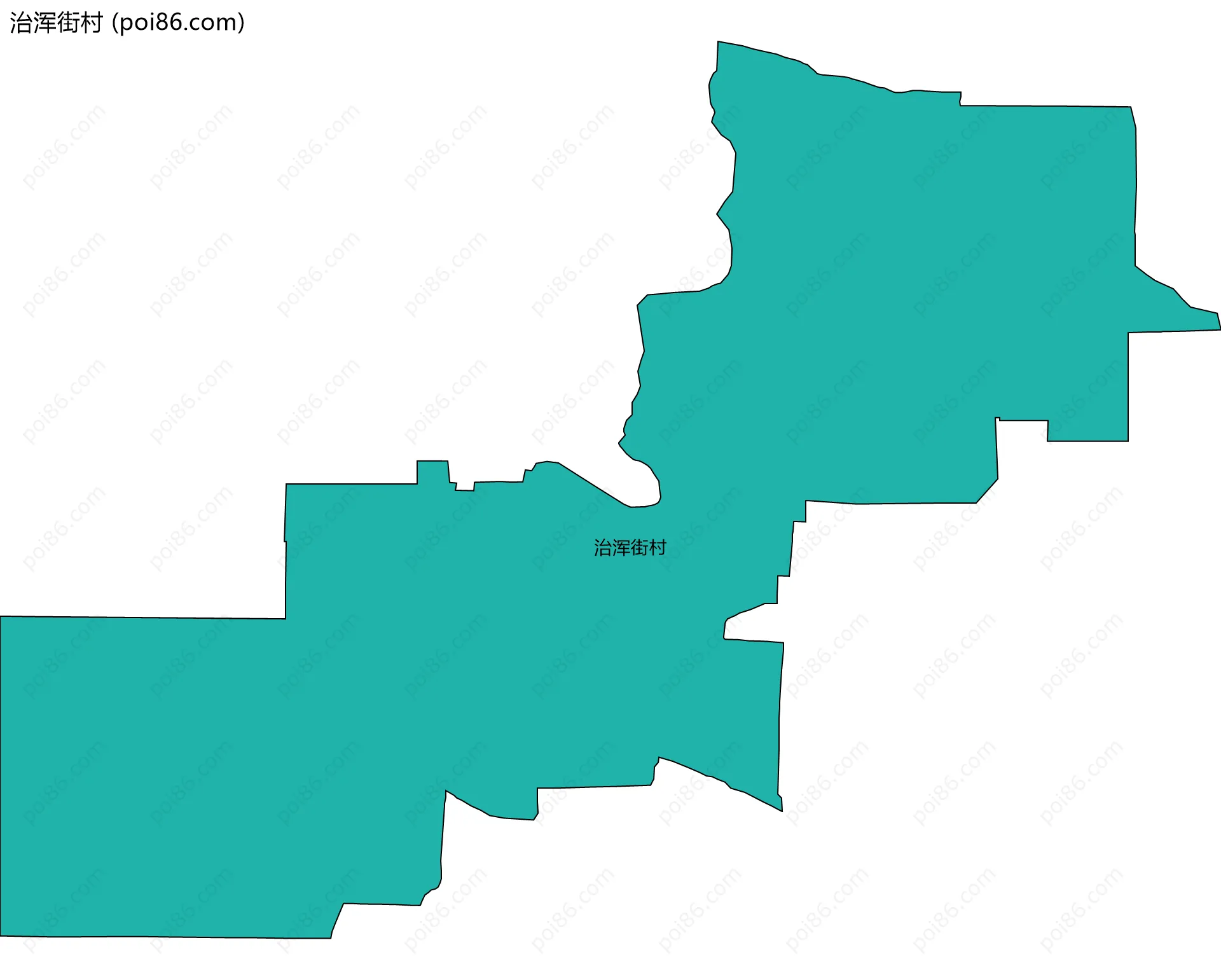 治浑街村边界地图