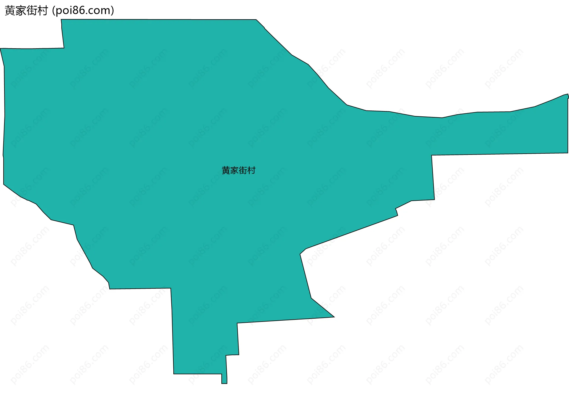 黄家街村边界地图