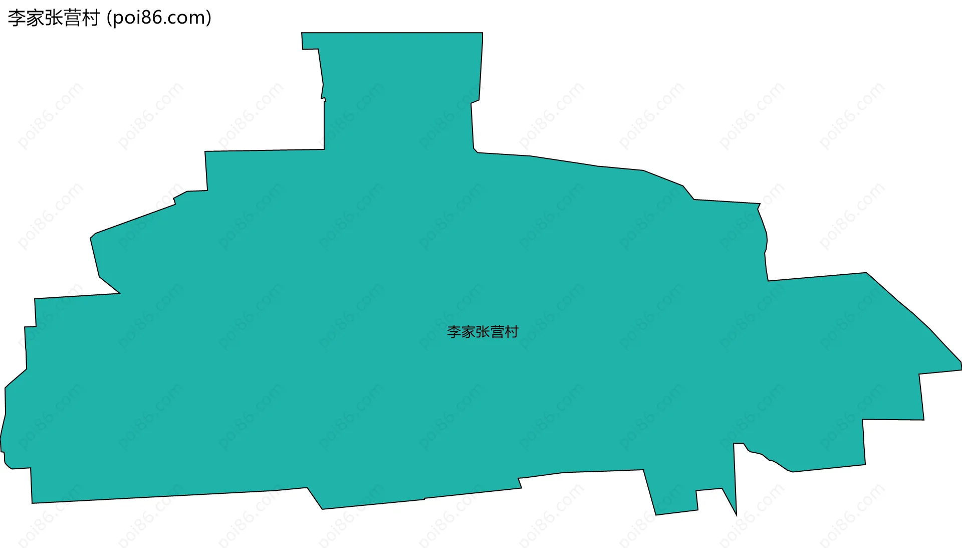 李家张营村边界地图