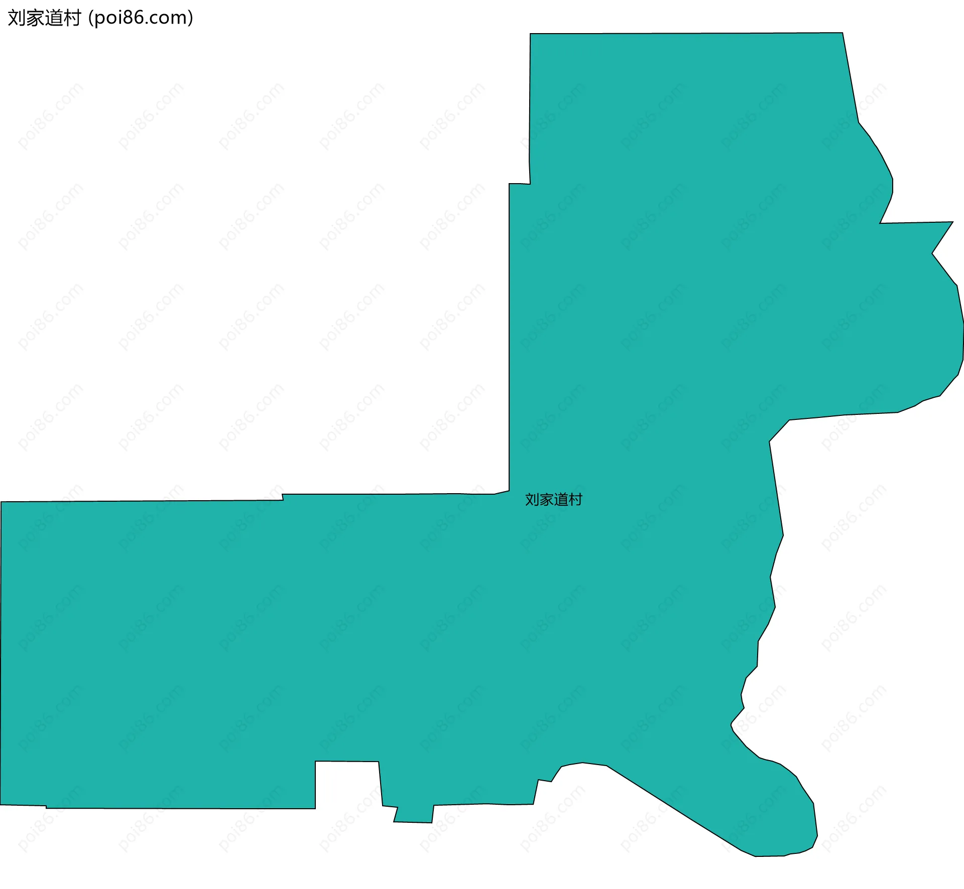 刘家道村边界地图