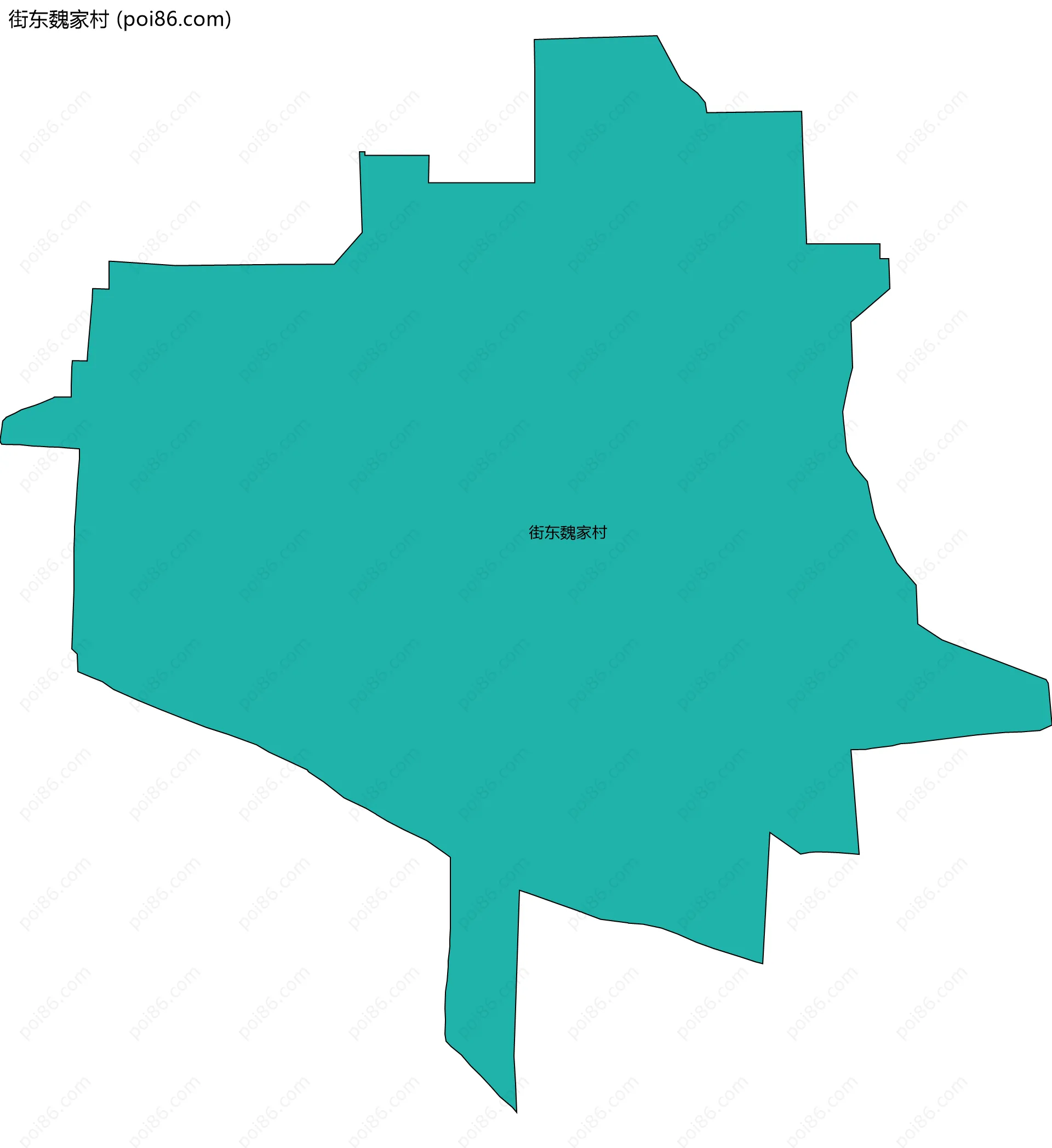 街东魏家村边界地图