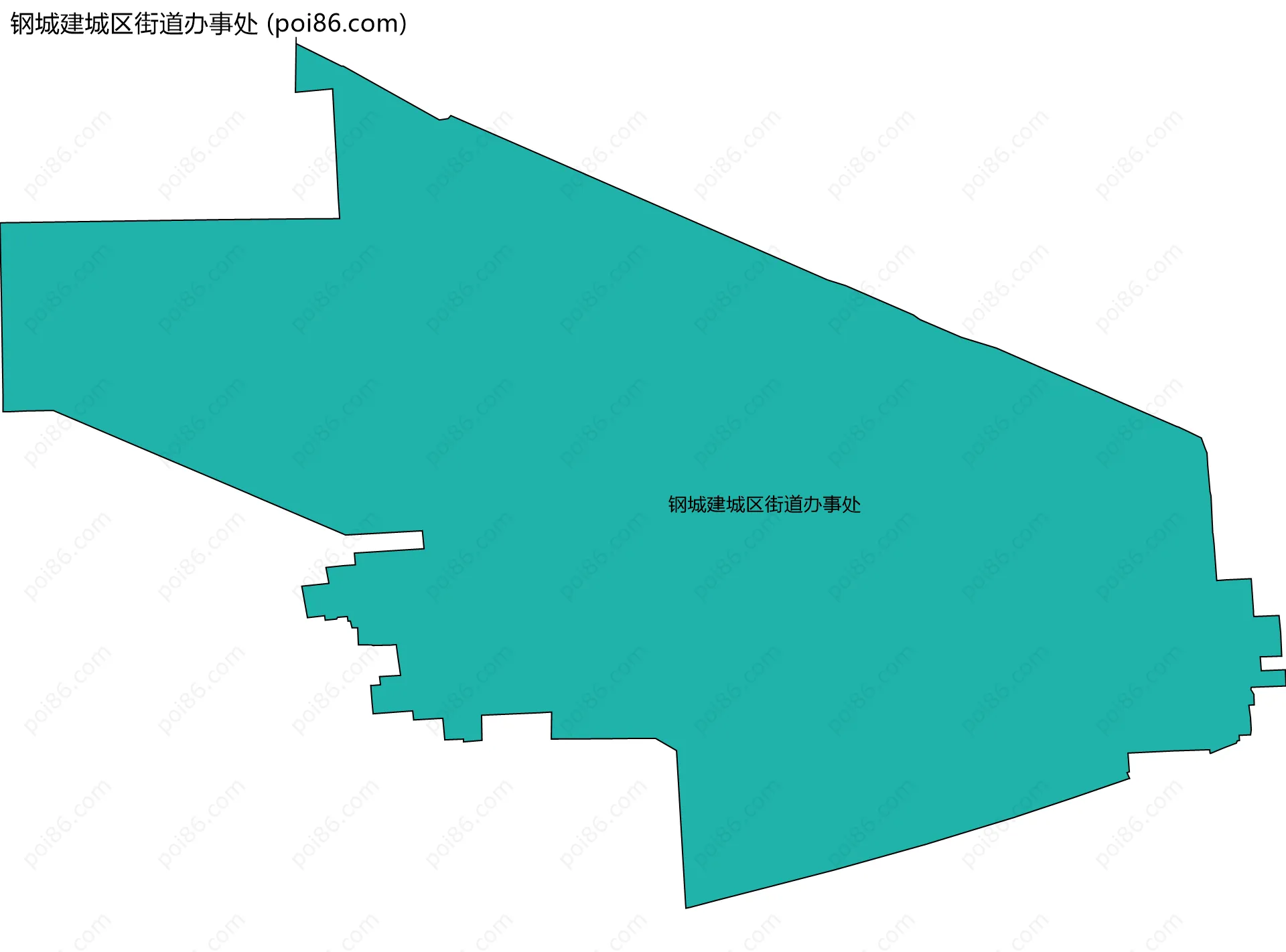 钢城建城区街道办事处边界地图