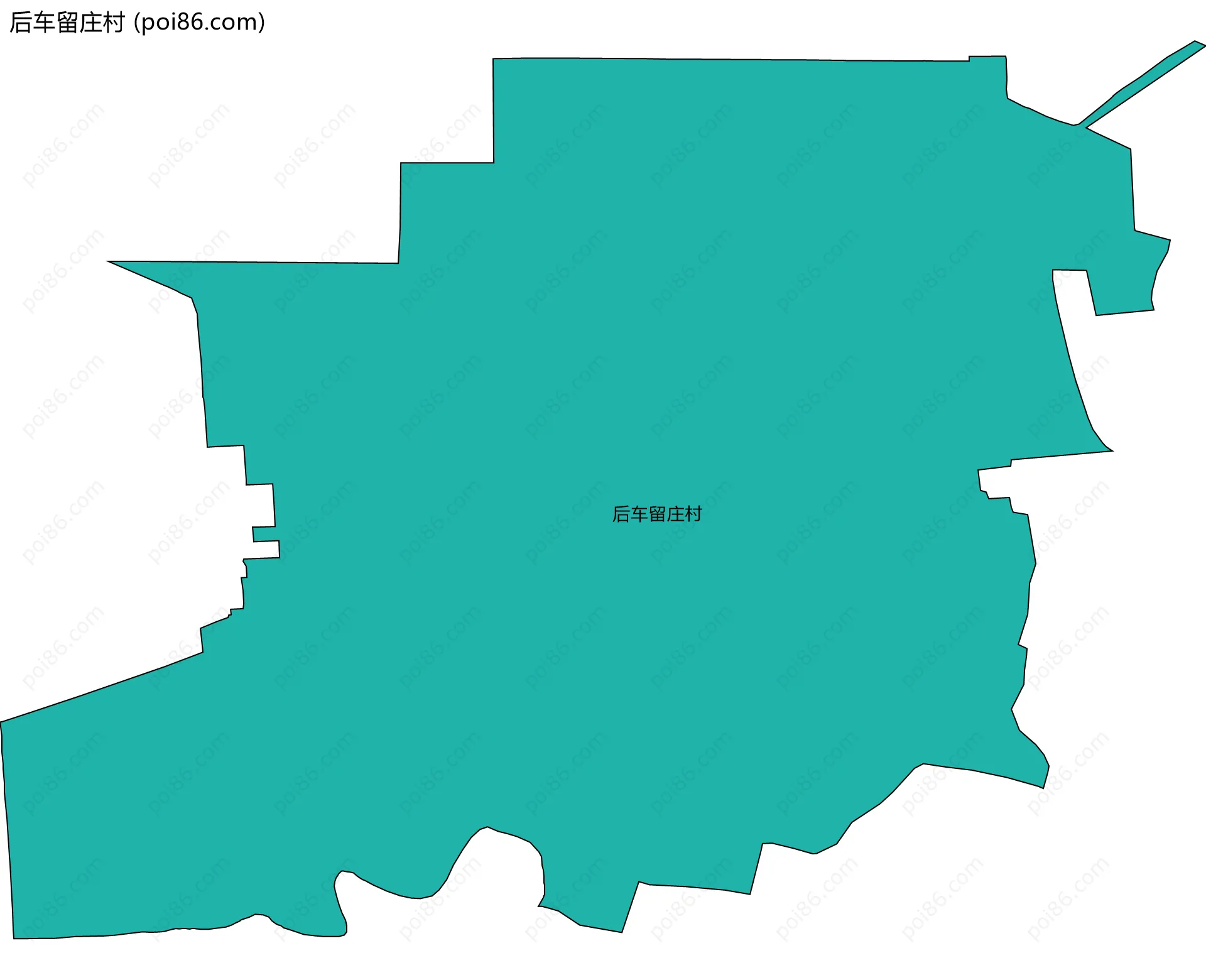 后车留庄村边界地图