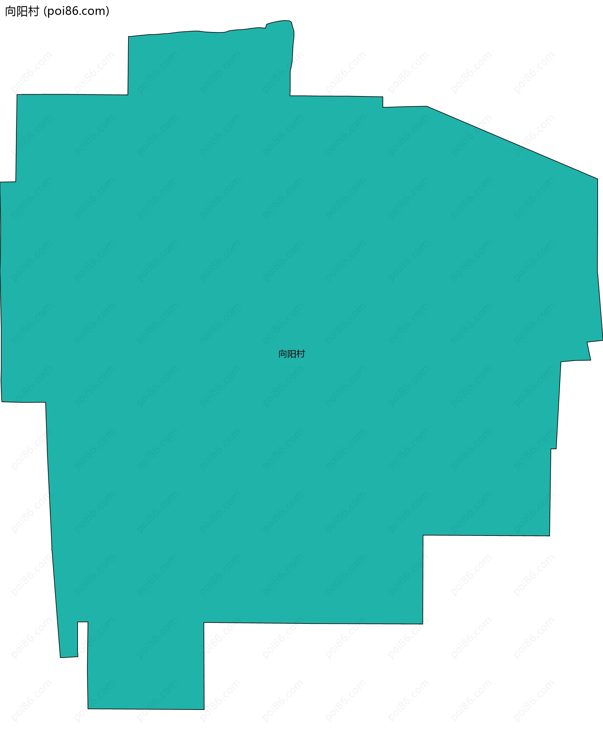 向阳村边界地图