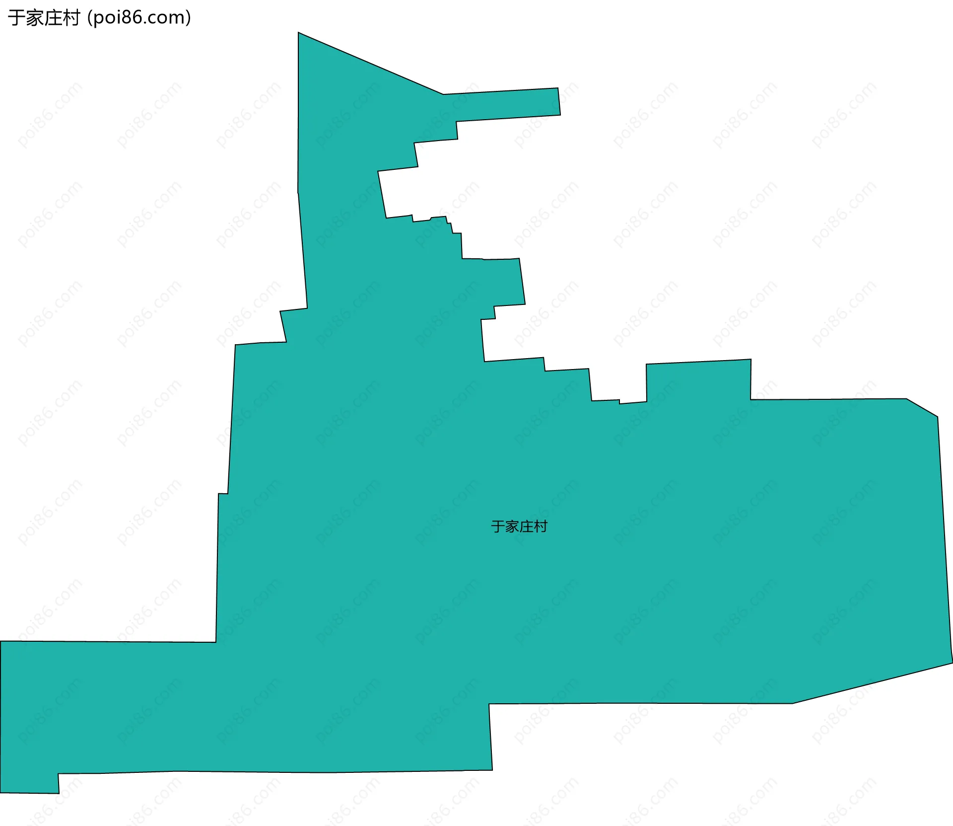 于家庄村边界地图