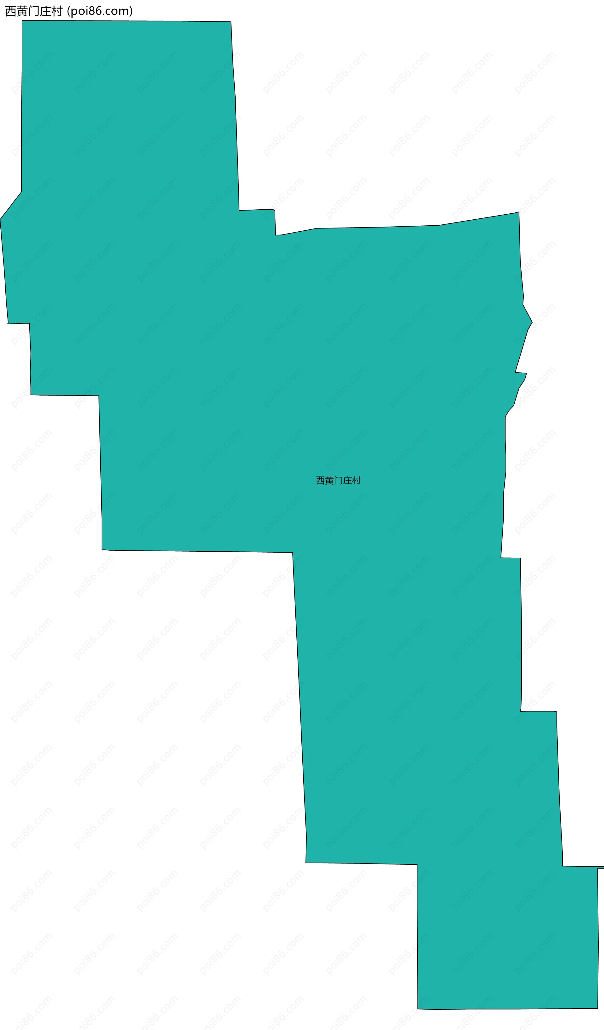 西黄门庄村边界地图