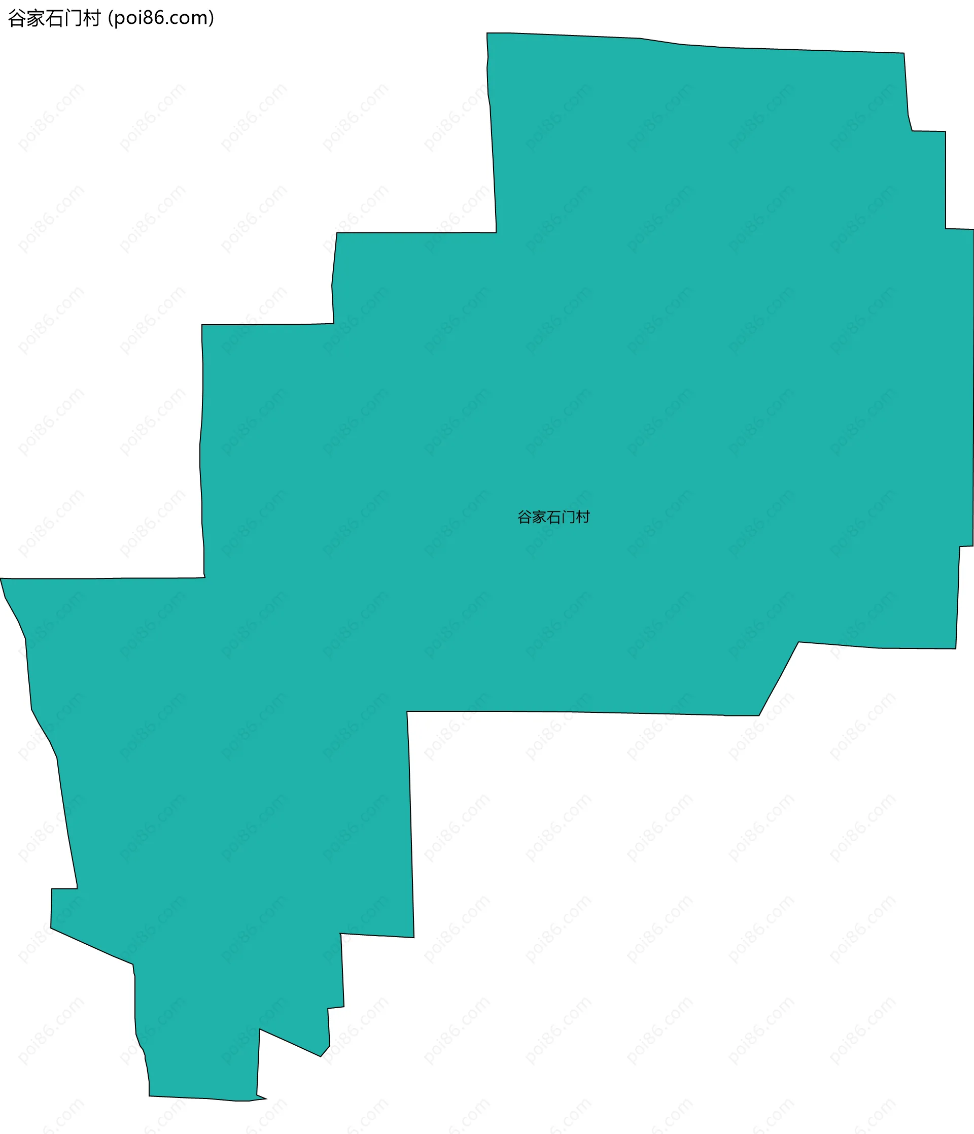 谷家石门村边界地图