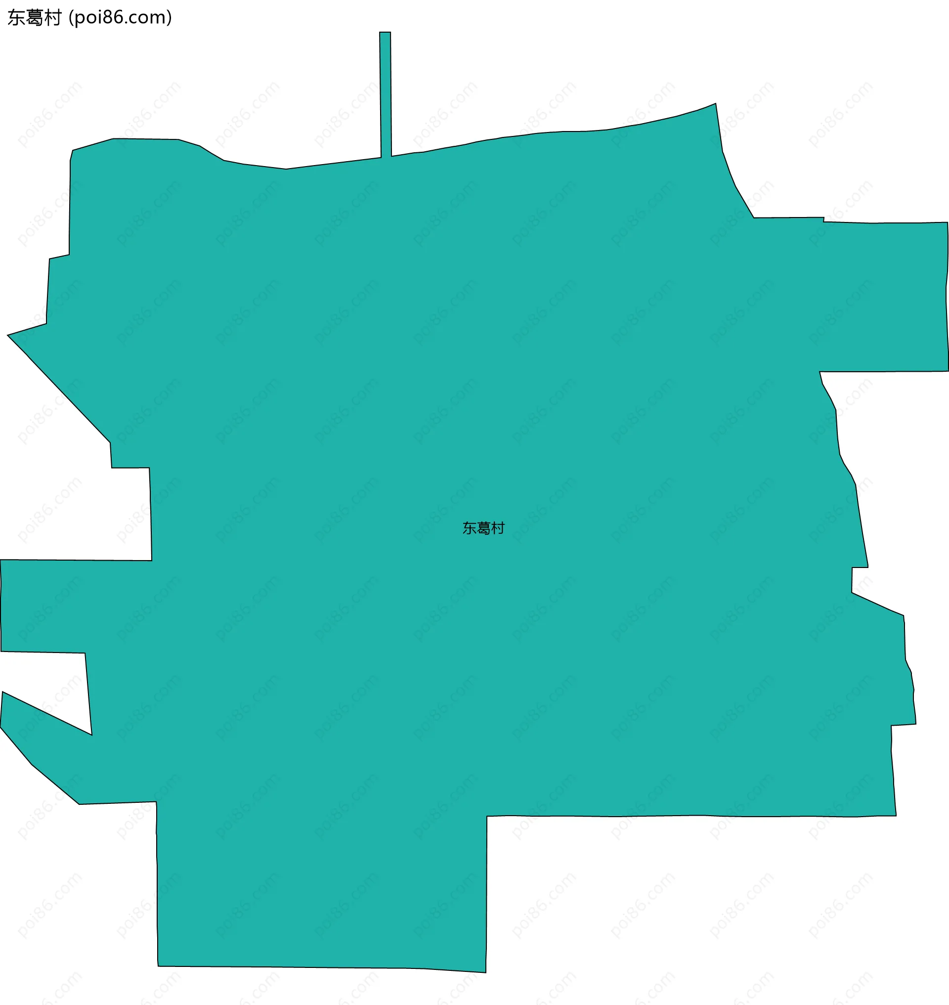 东葛村边界地图