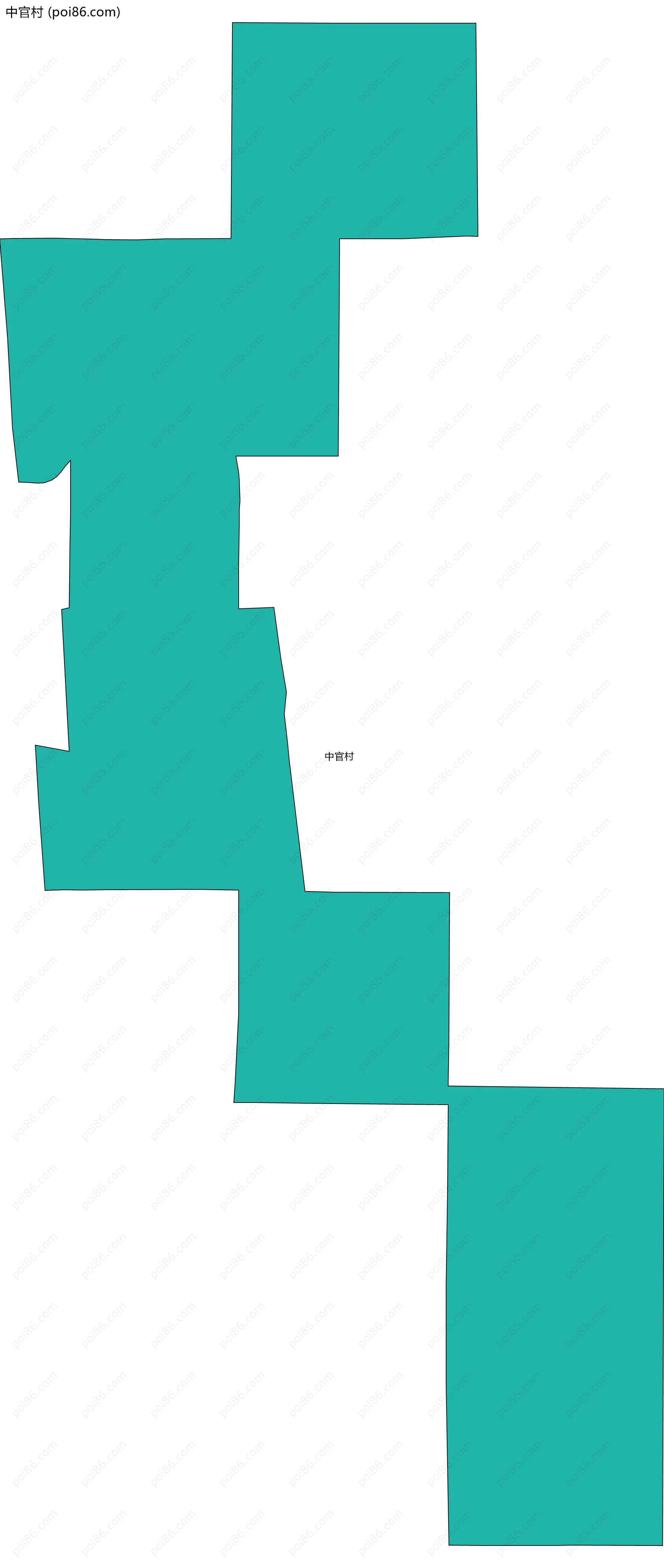 中官村边界地图