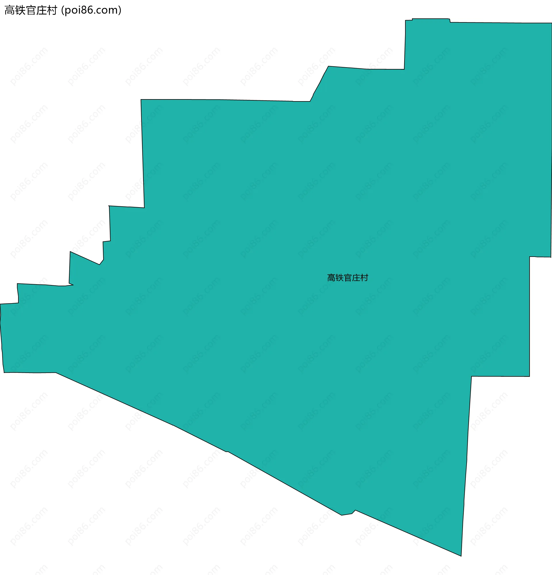 高铁官庄村边界地图