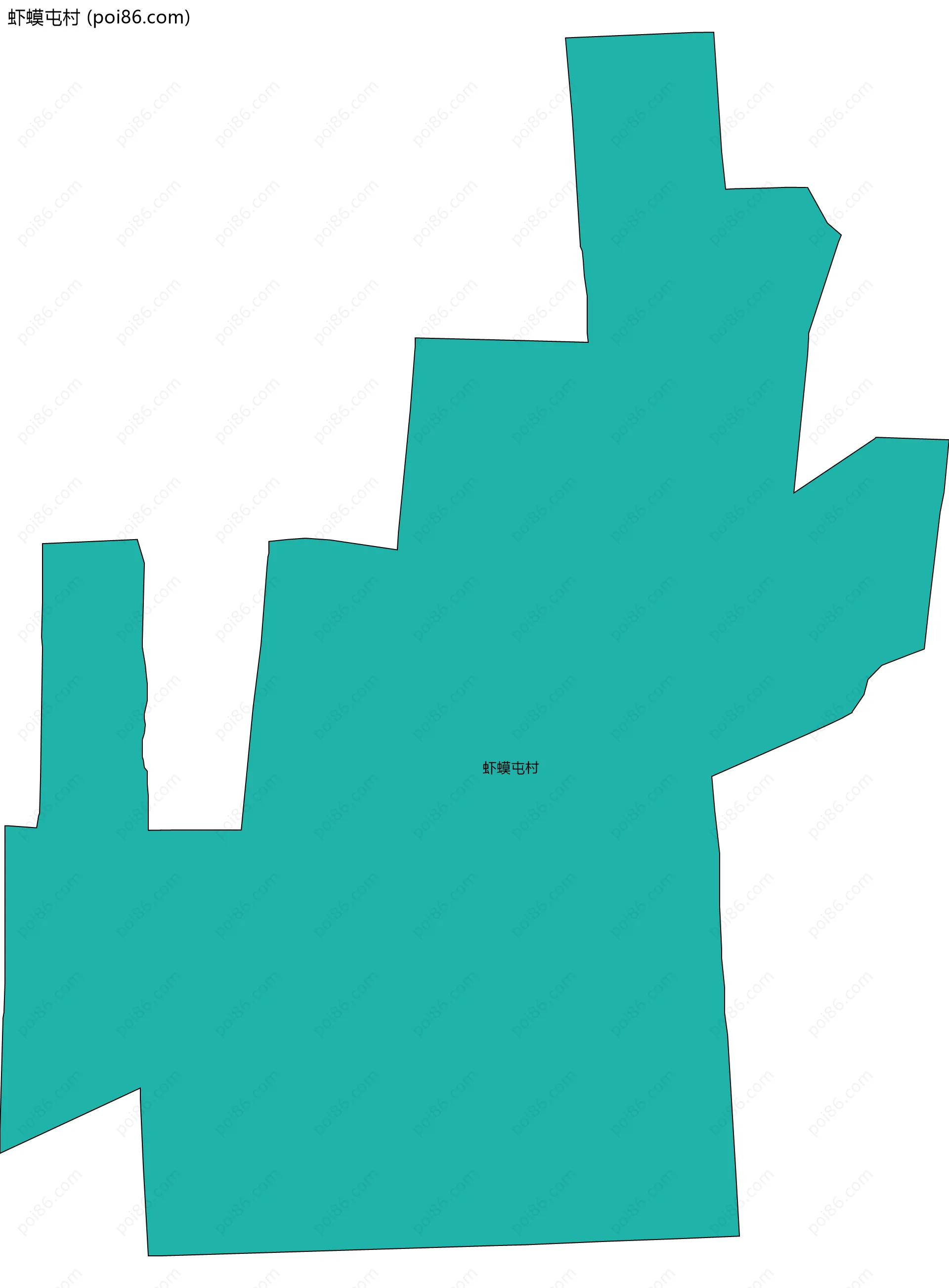 虾蟆屯村边界地图