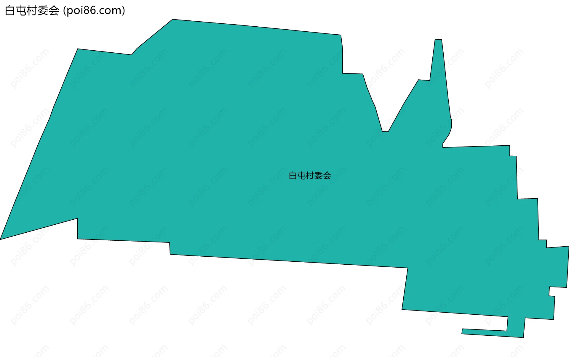 白屯村委会边界地图