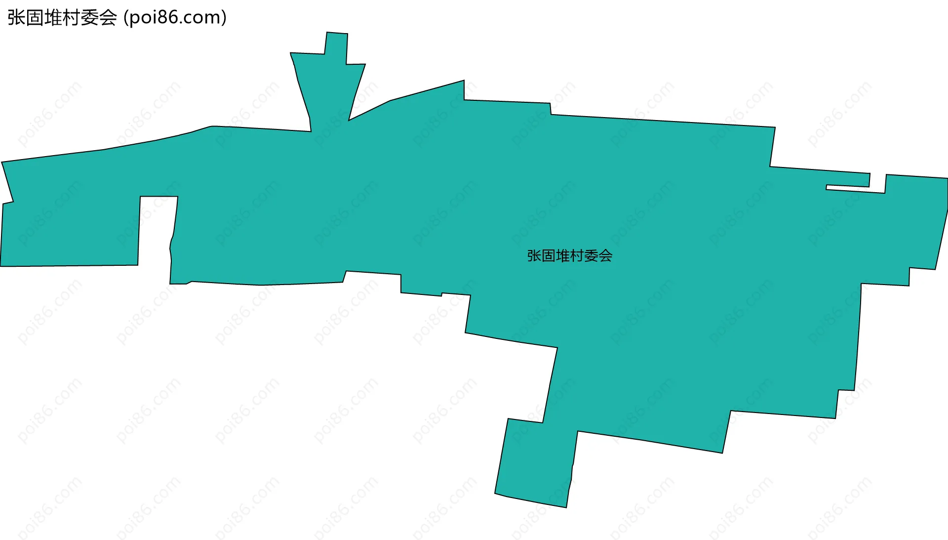 张固堆村委会边界地图