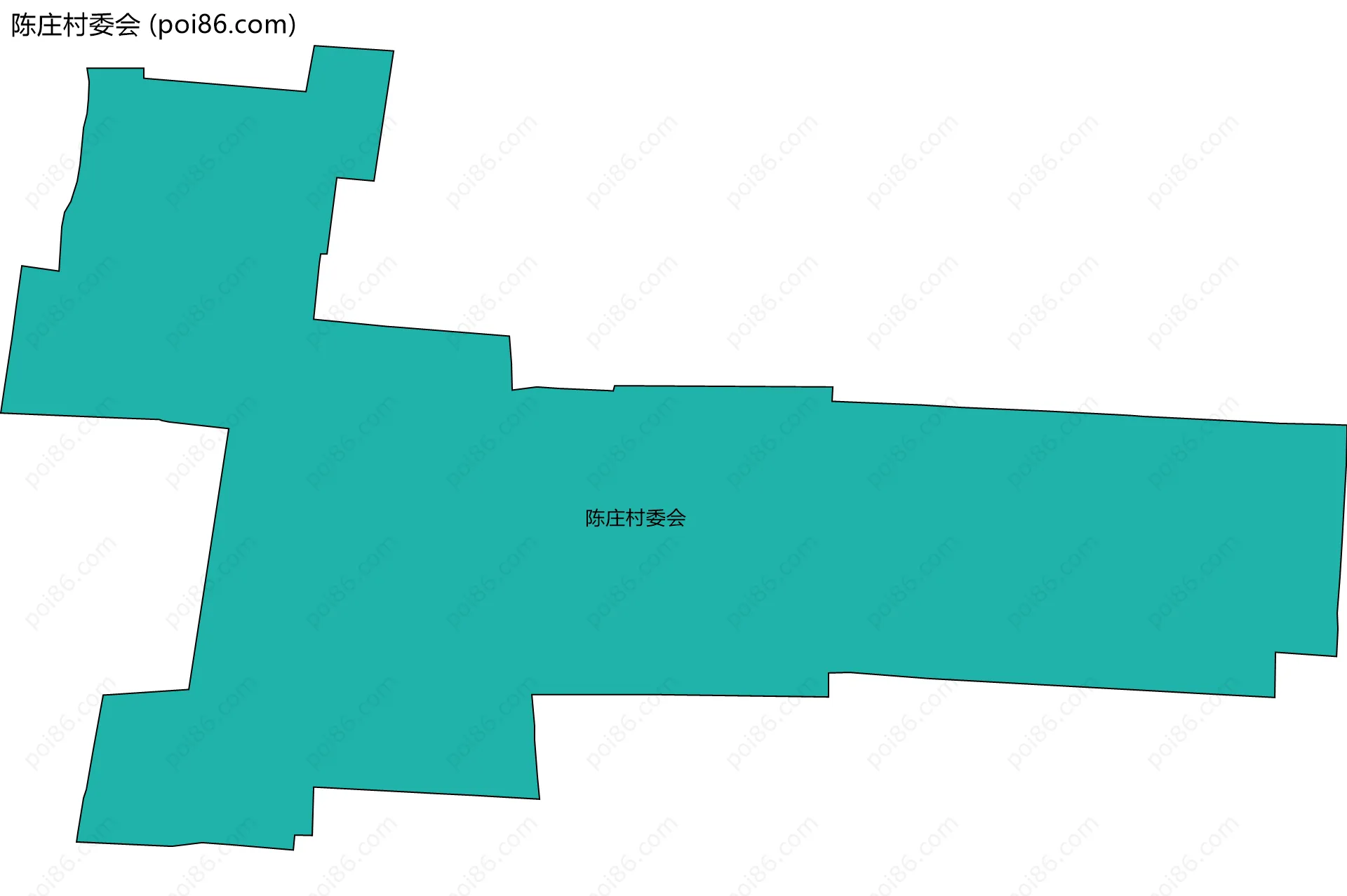 陈庄村委会边界地图