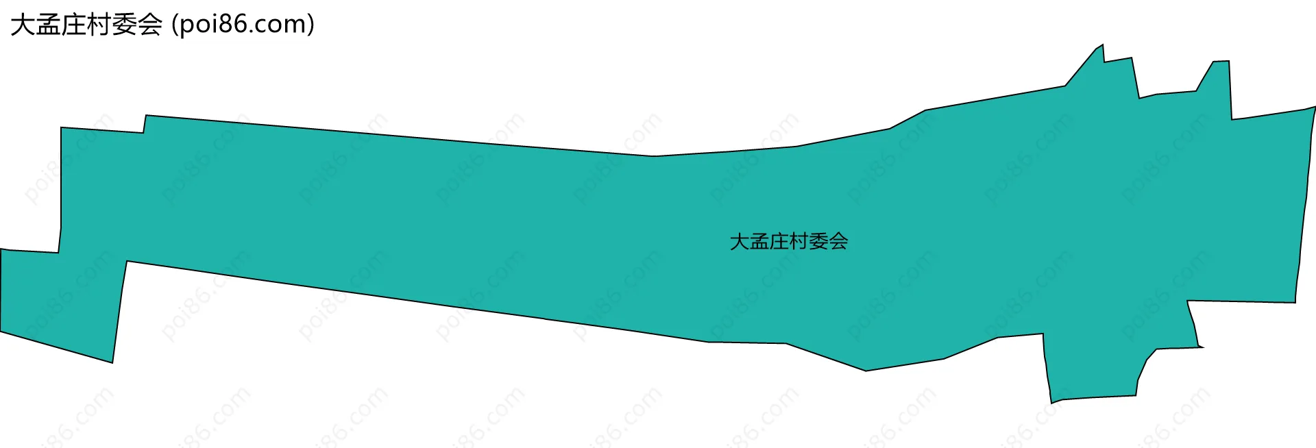 大孟庄村委会边界地图