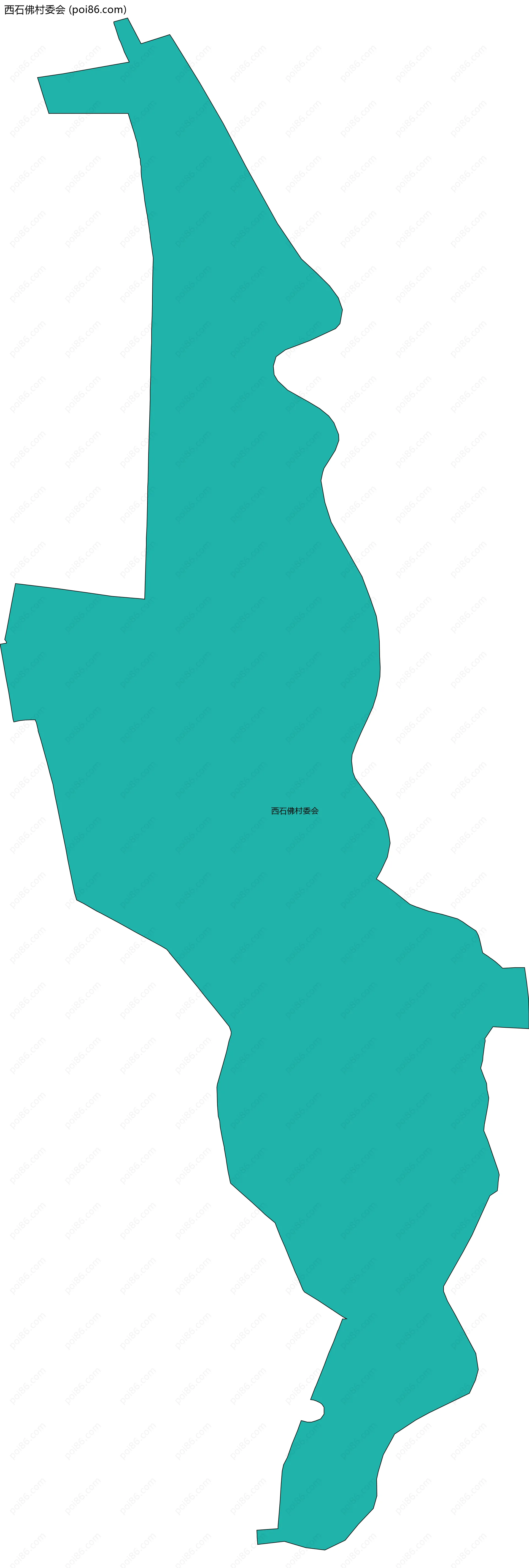 西石佛村委会边界地图