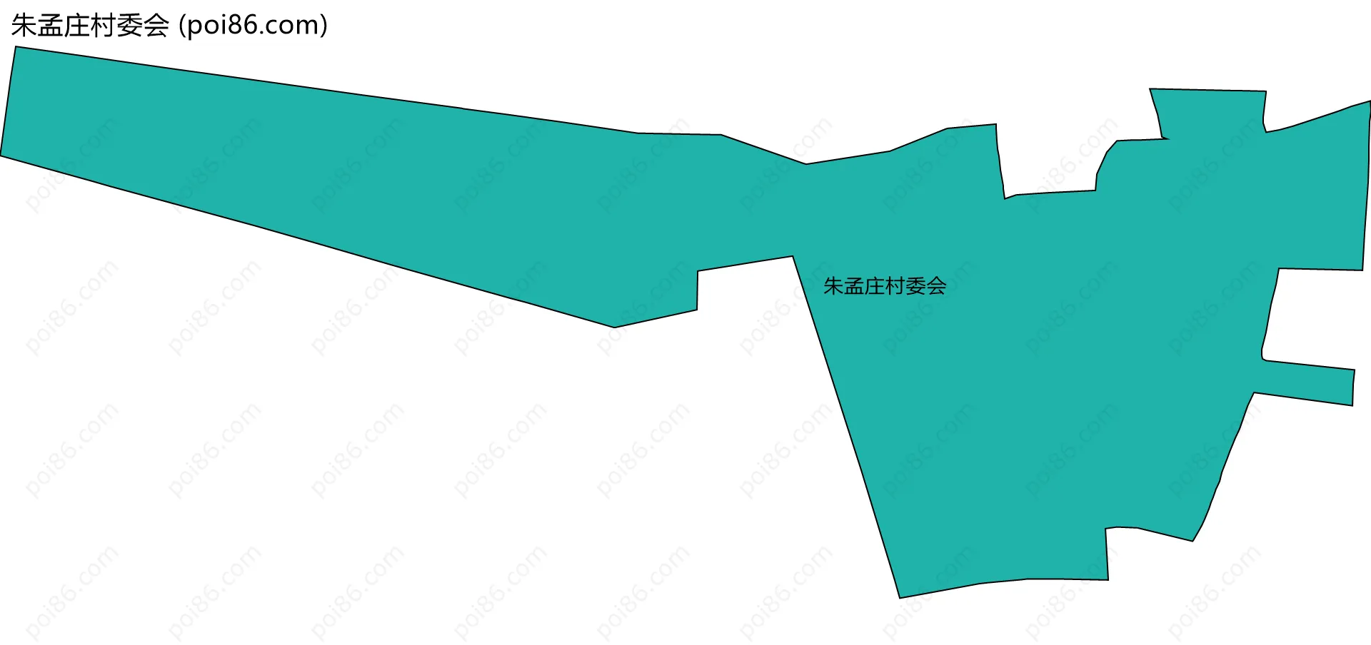 朱孟庄村委会边界地图