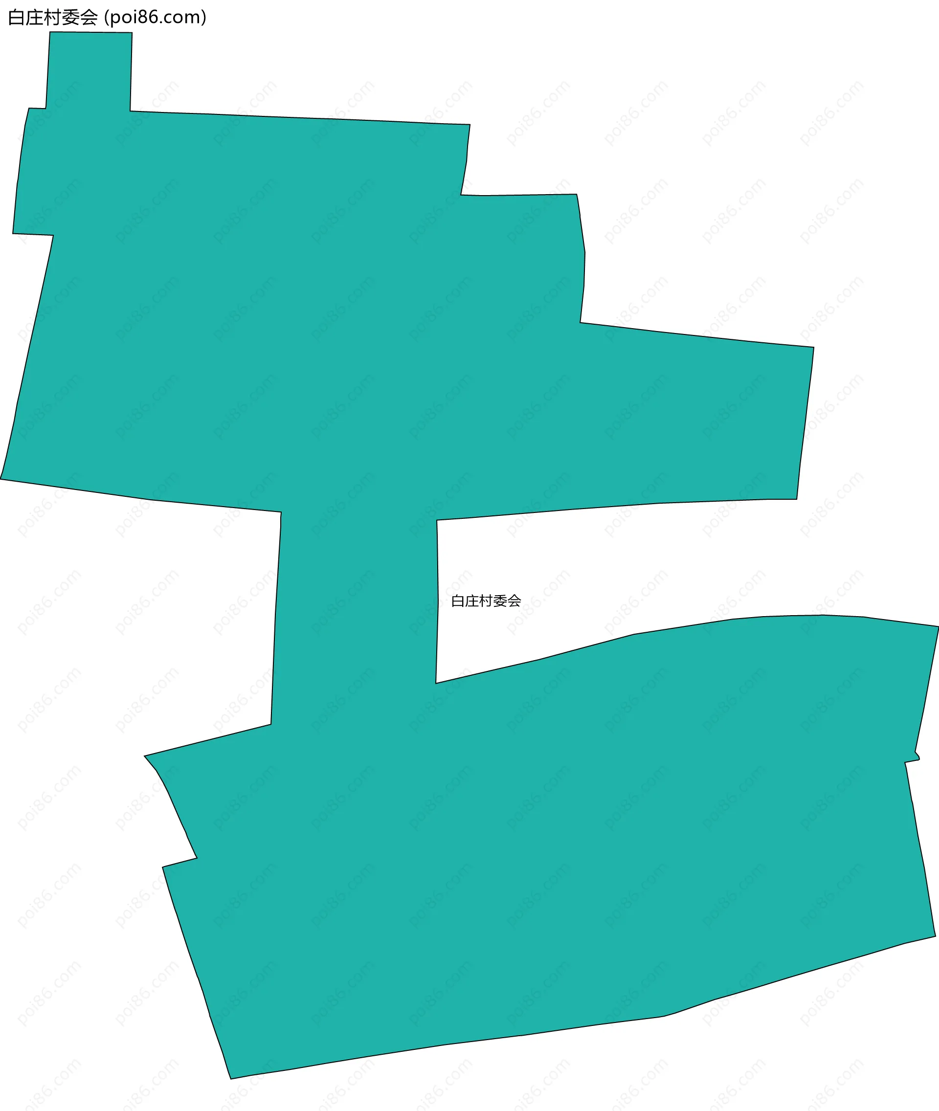 白庄村委会边界地图