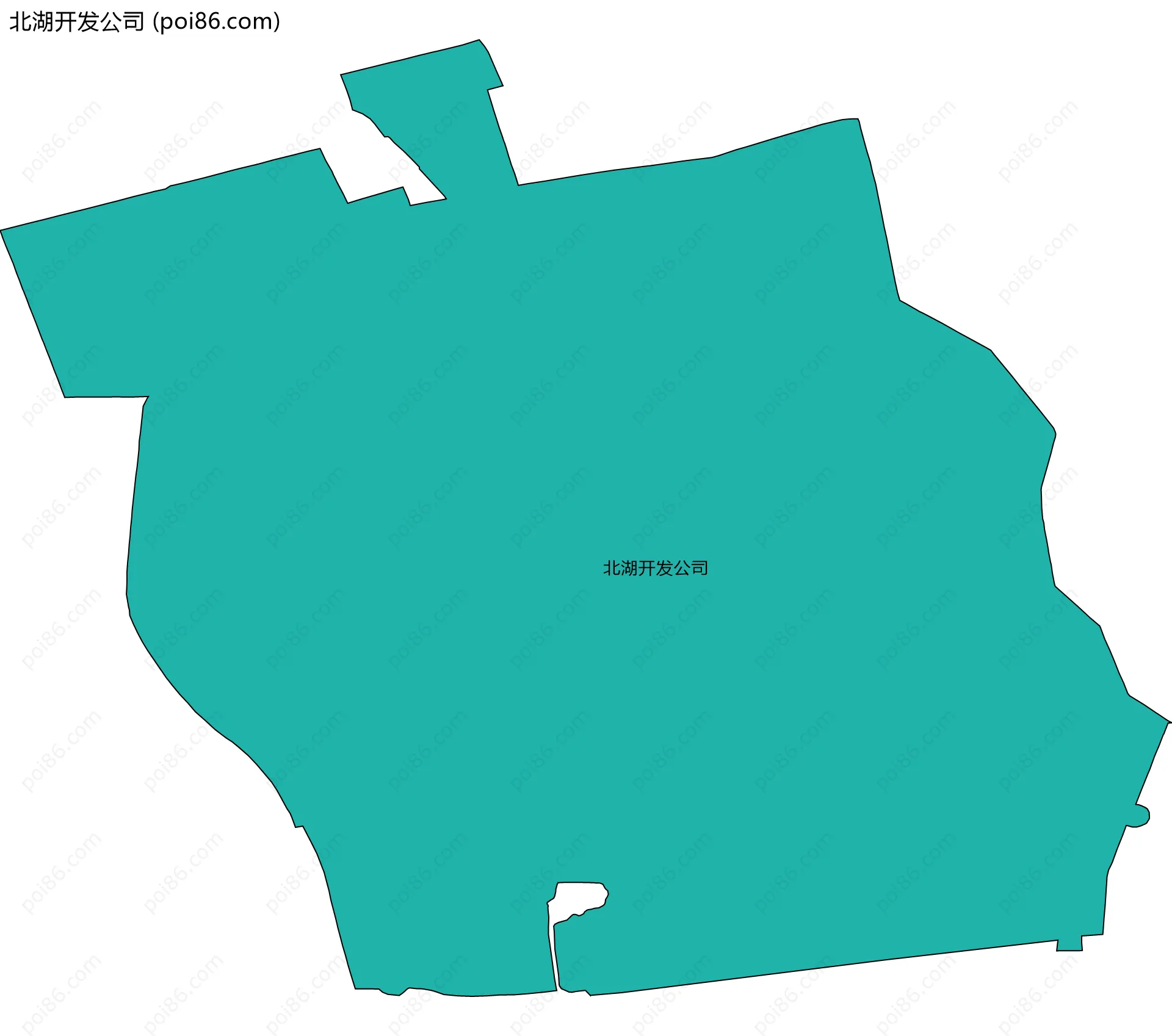 北湖开发公司边界地图