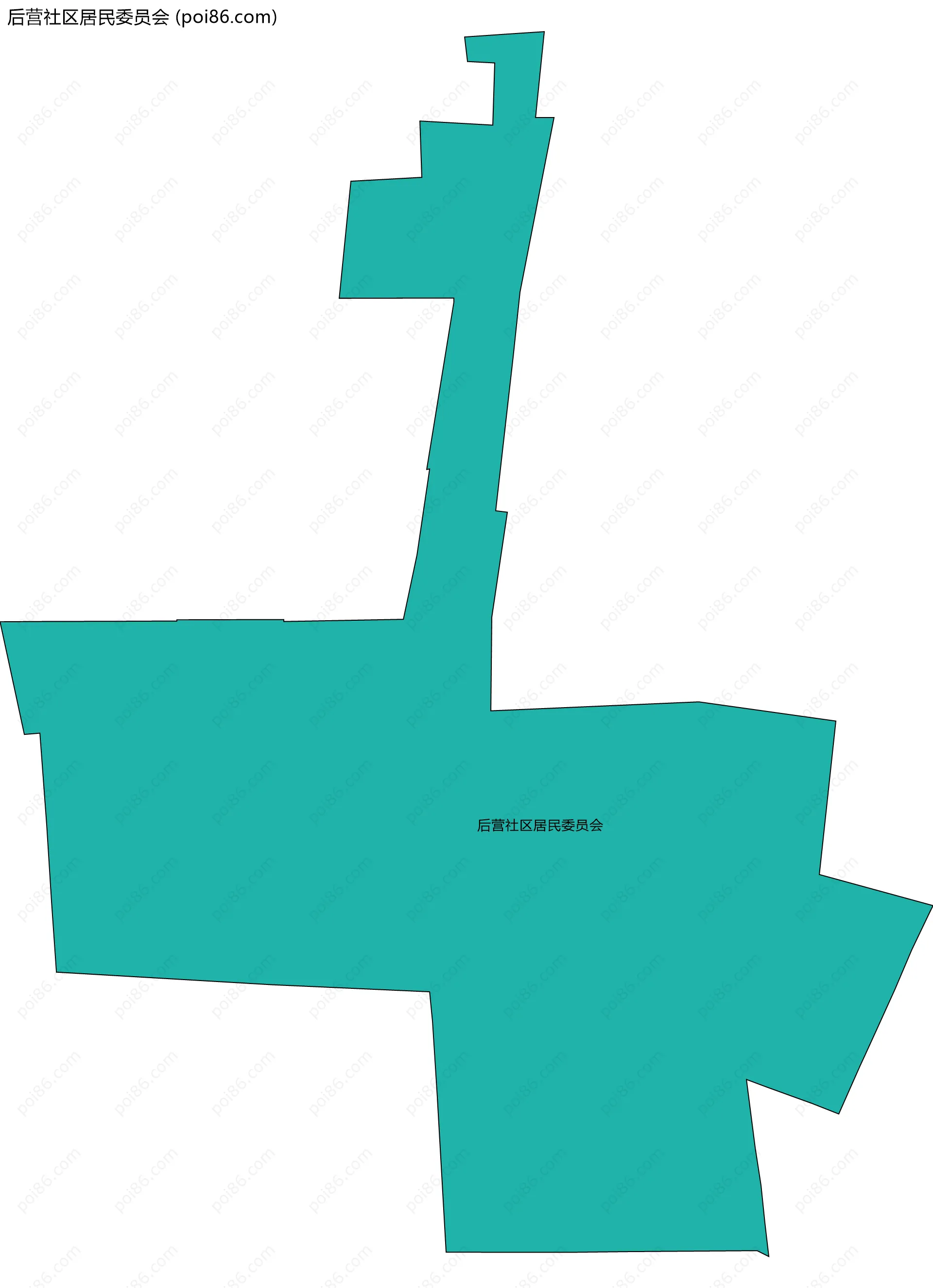 后营社区居民委员会边界地图