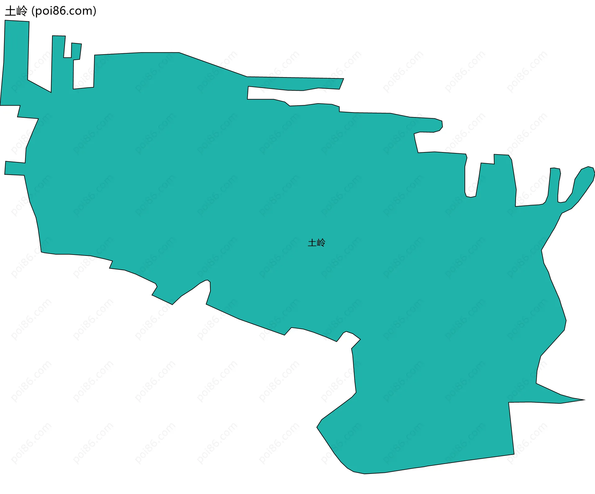 土岭边界地图