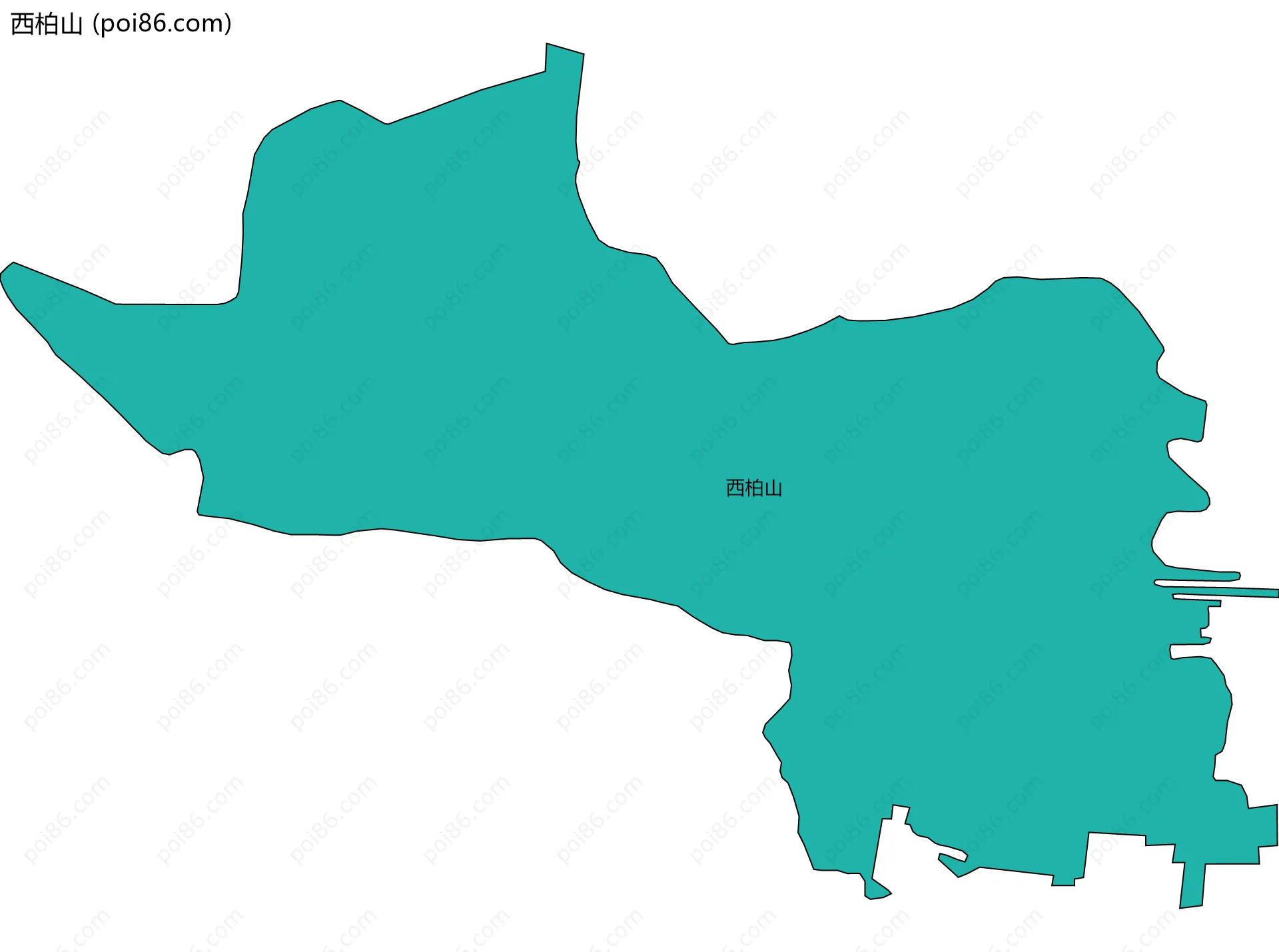 西柏山边界地图