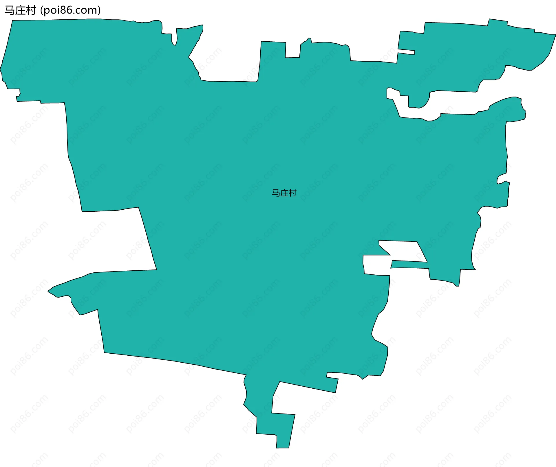 马庄村边界地图