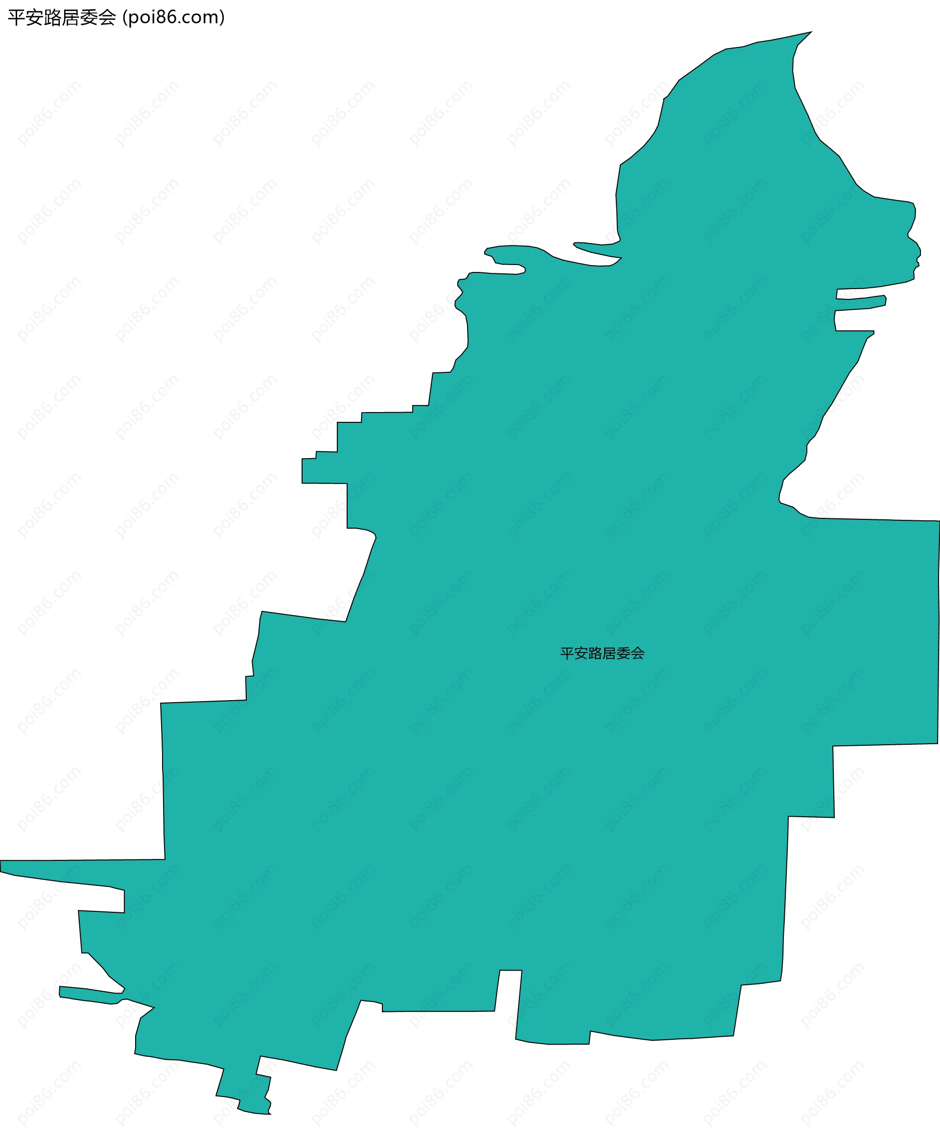 平安路居委会边界地图