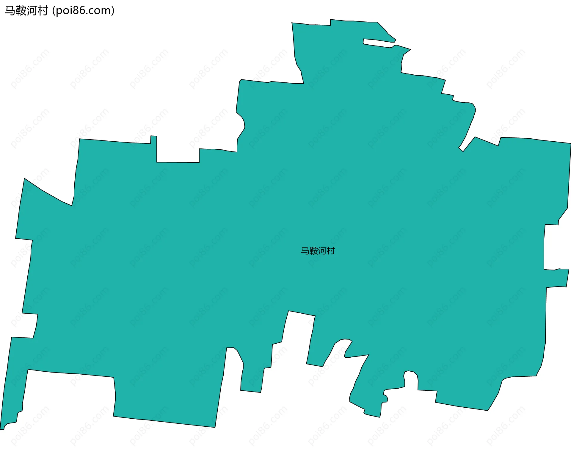 马鞍河村边界地图