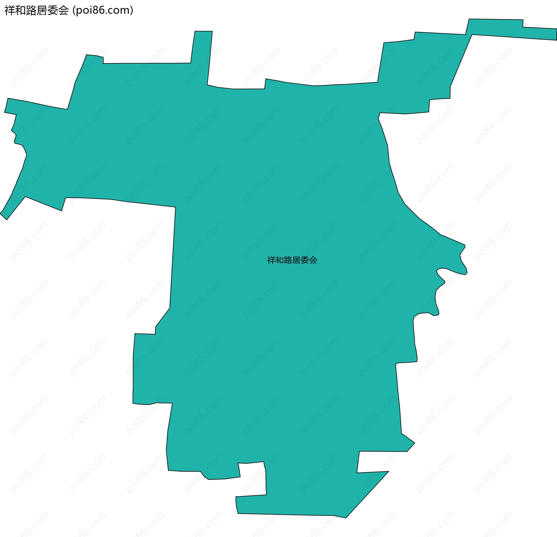 祥和路居委会边界地图