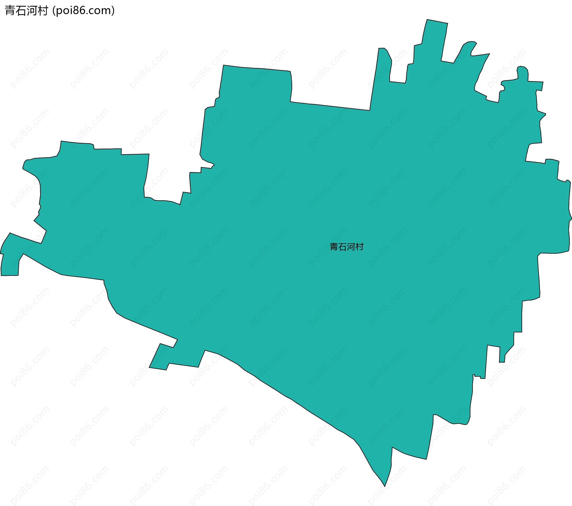 青石河村边界地图